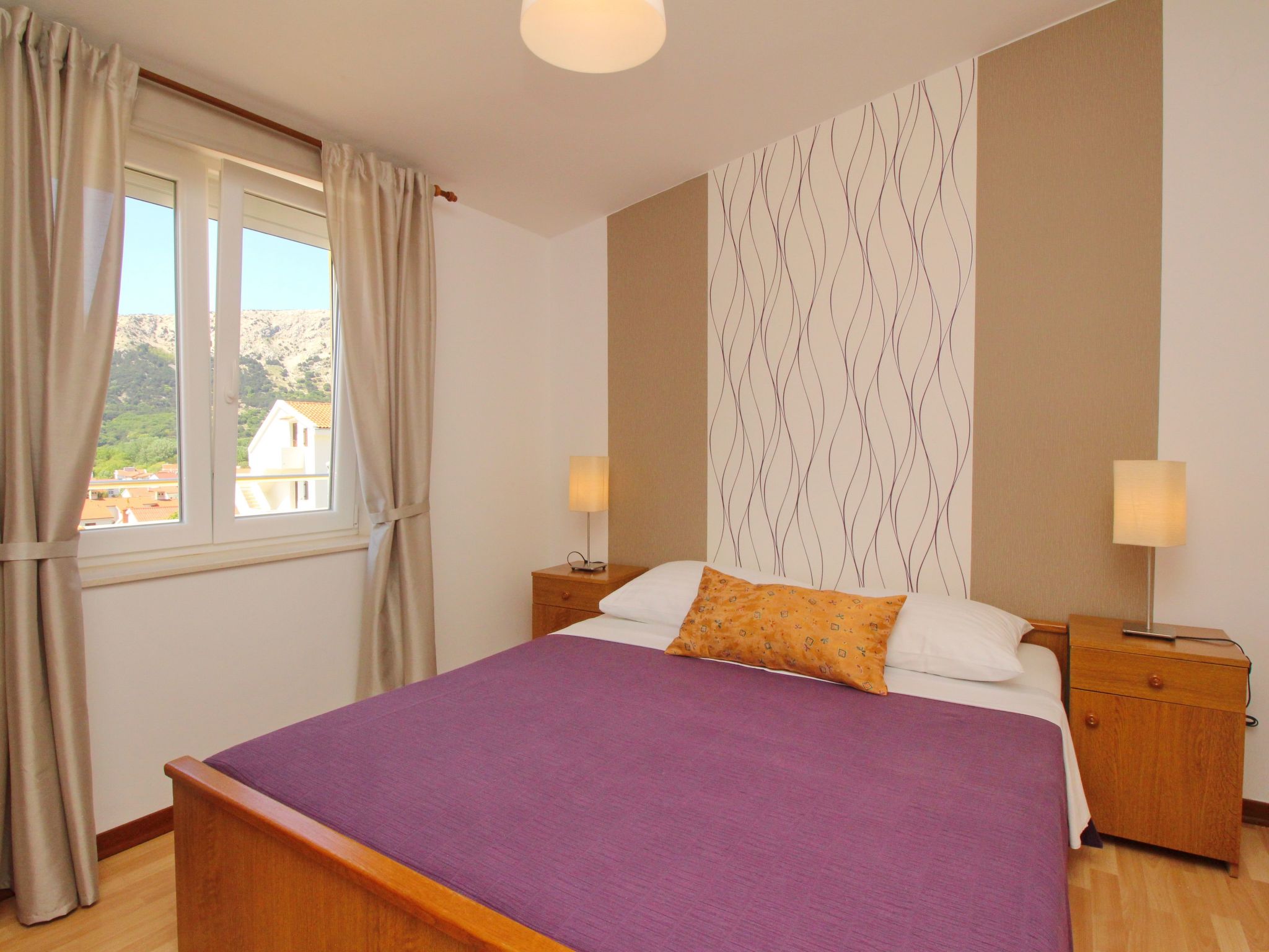 In Baška mit Eigenem Balkon-Binnen