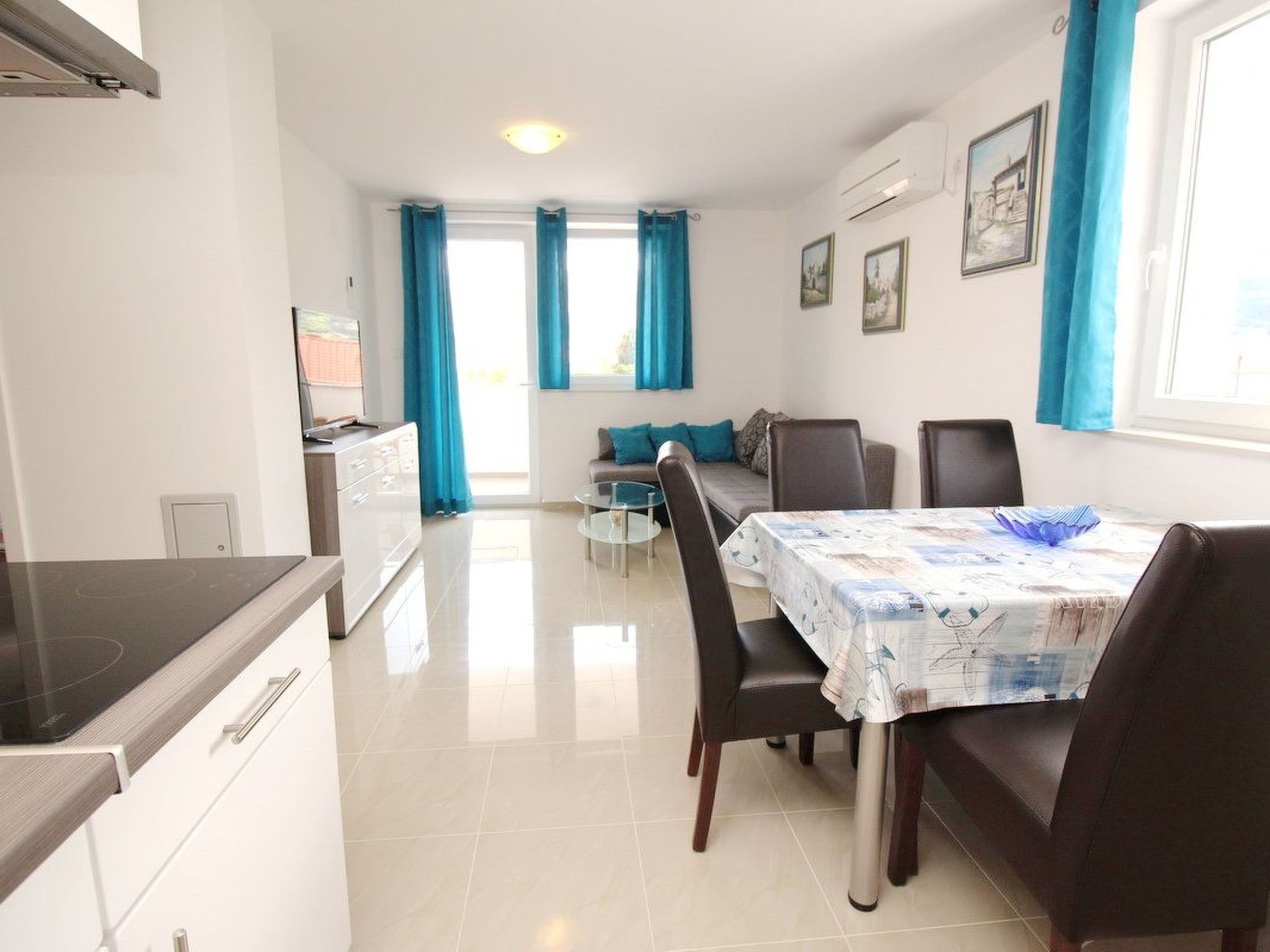 Wohnung in Baška mit Eigenem Balkon Accommodation in Krk Island