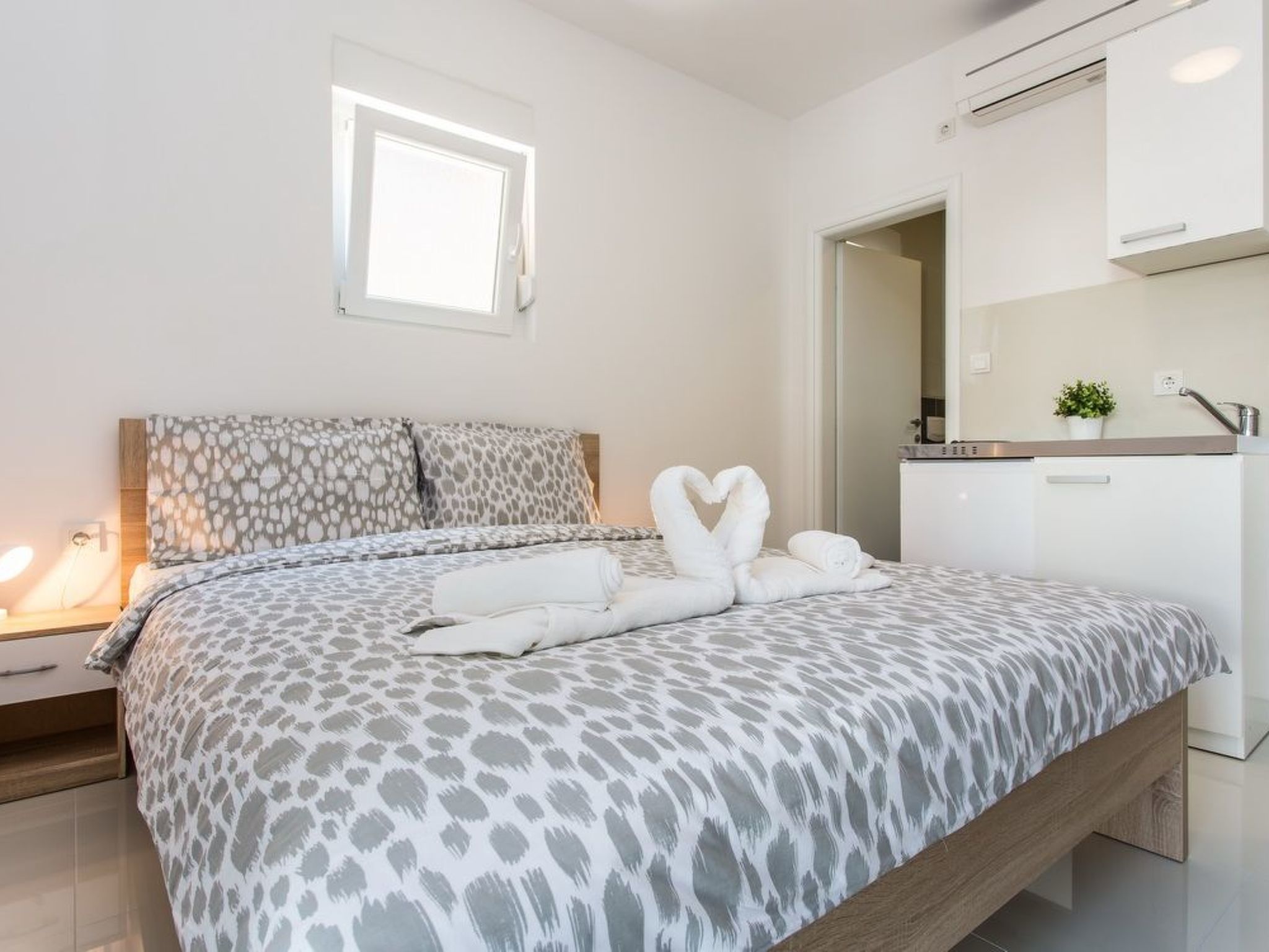 In Baška mit Eigenem Balkon-Dedans