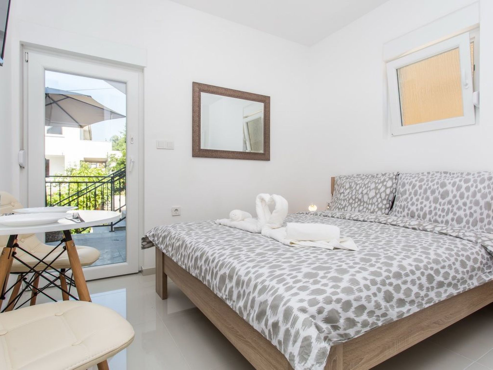 In Baška mit Eigenem Balkon-Dedans