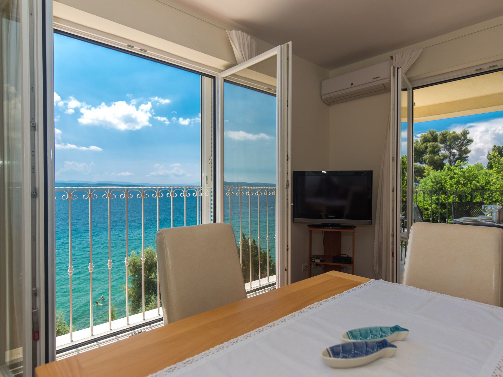 Für vier Personen mit Balkon