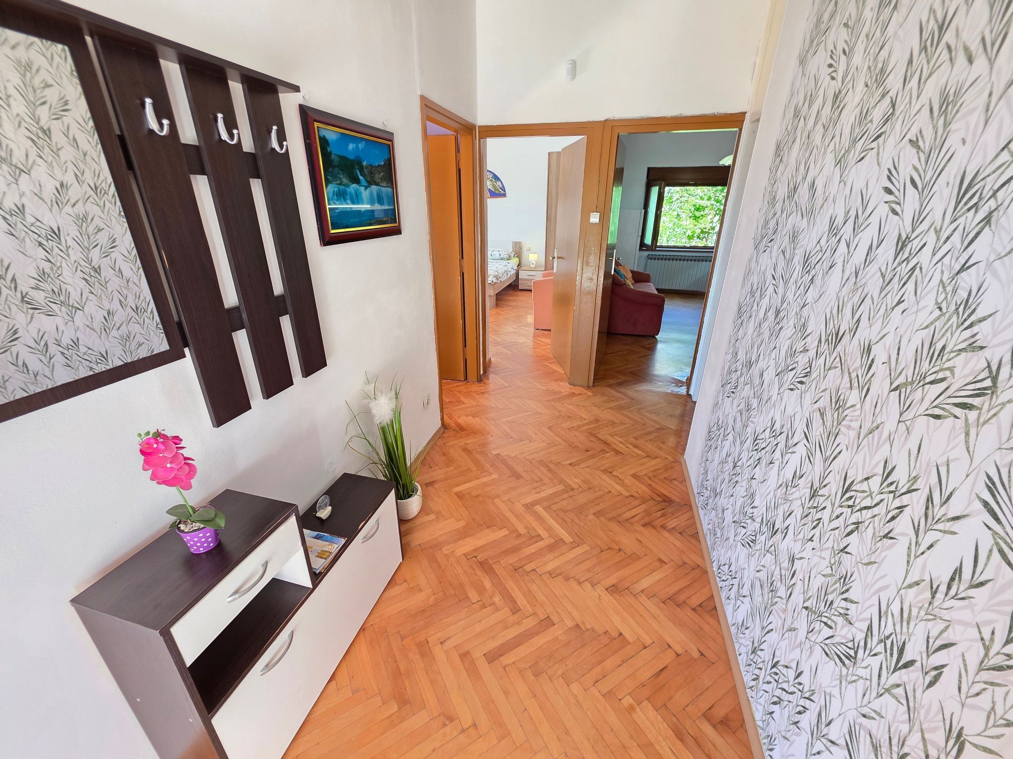 Wohnung mit Terrasse, 150 m vom Sandstrand entfernt-Drinnen