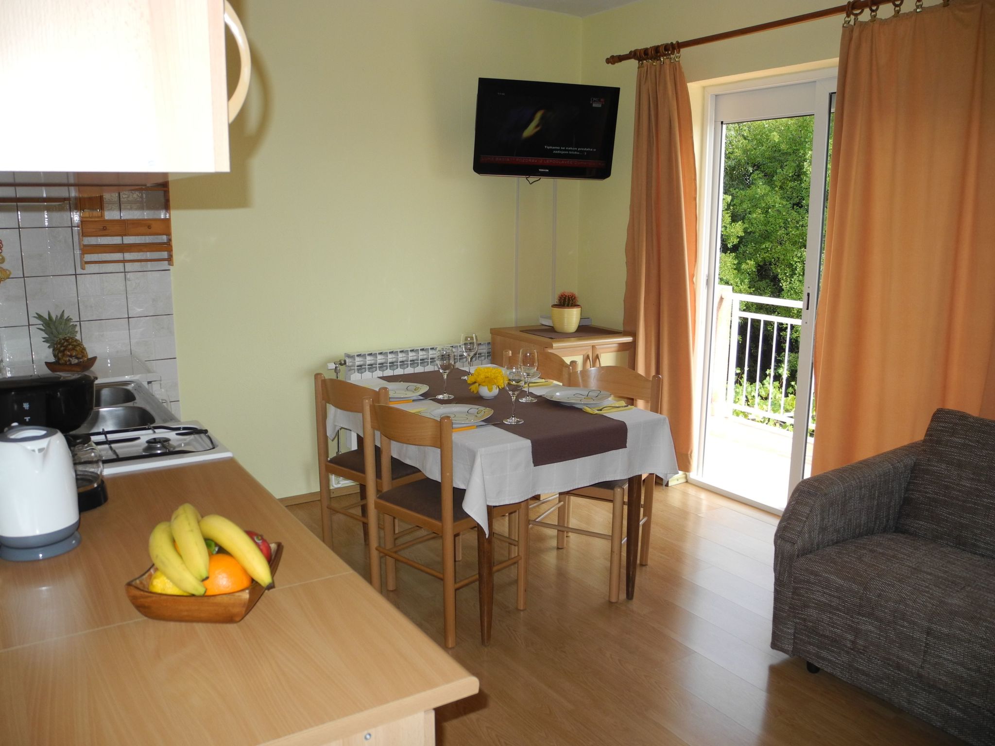 Wohnung in Dramalj, mit Balkon und Meerblick-Binnen