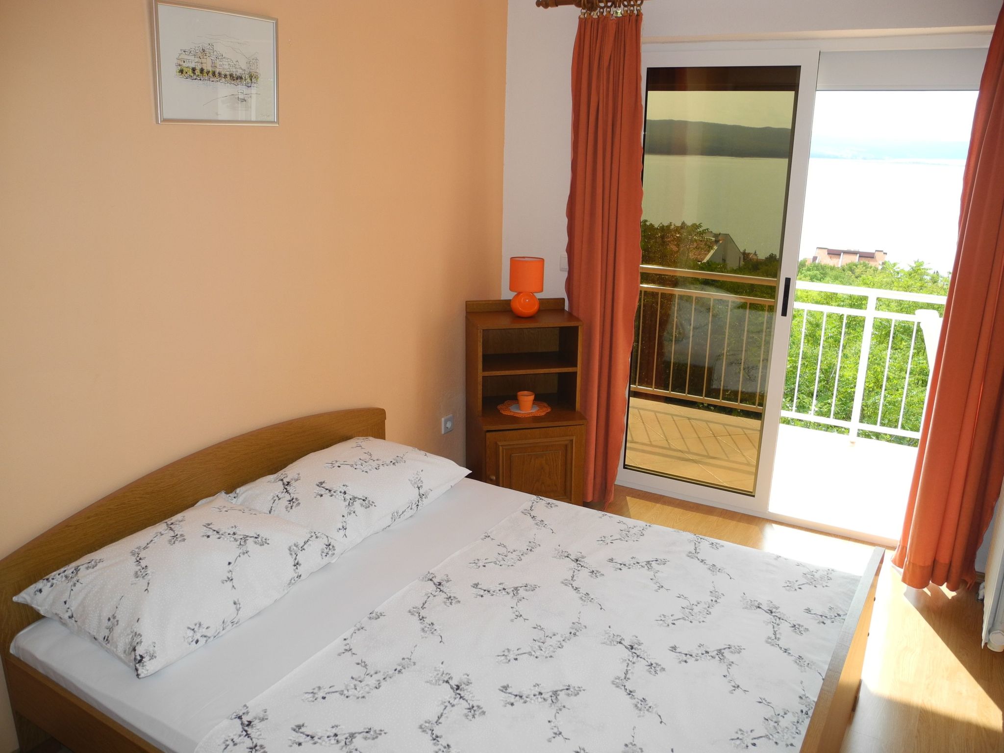 Wohnung in Dramalj, mit Balkon und Meerblick-Binnen