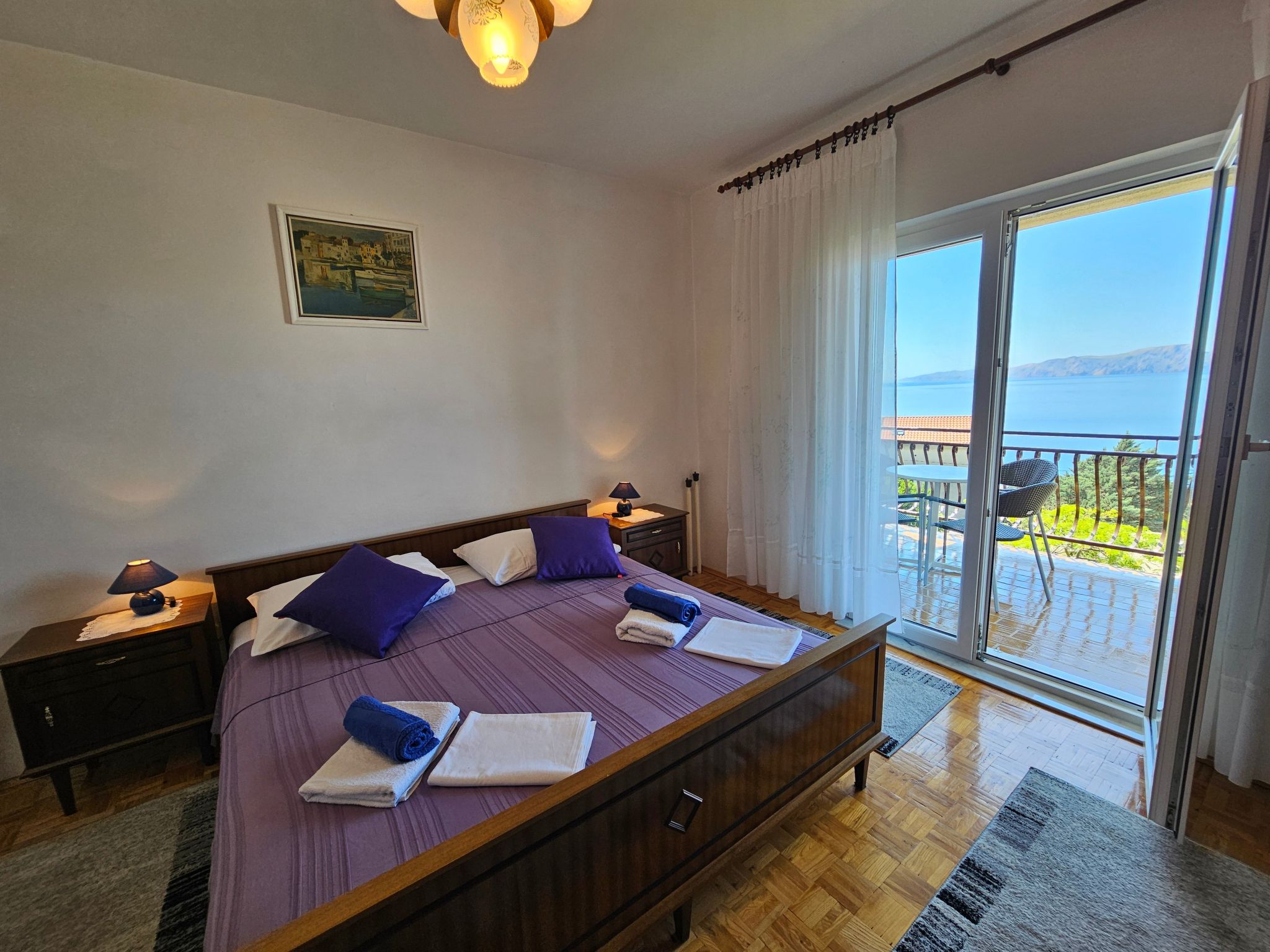 Wohnung für 7 Personen mit Terrasse und Meerblick-Binnen