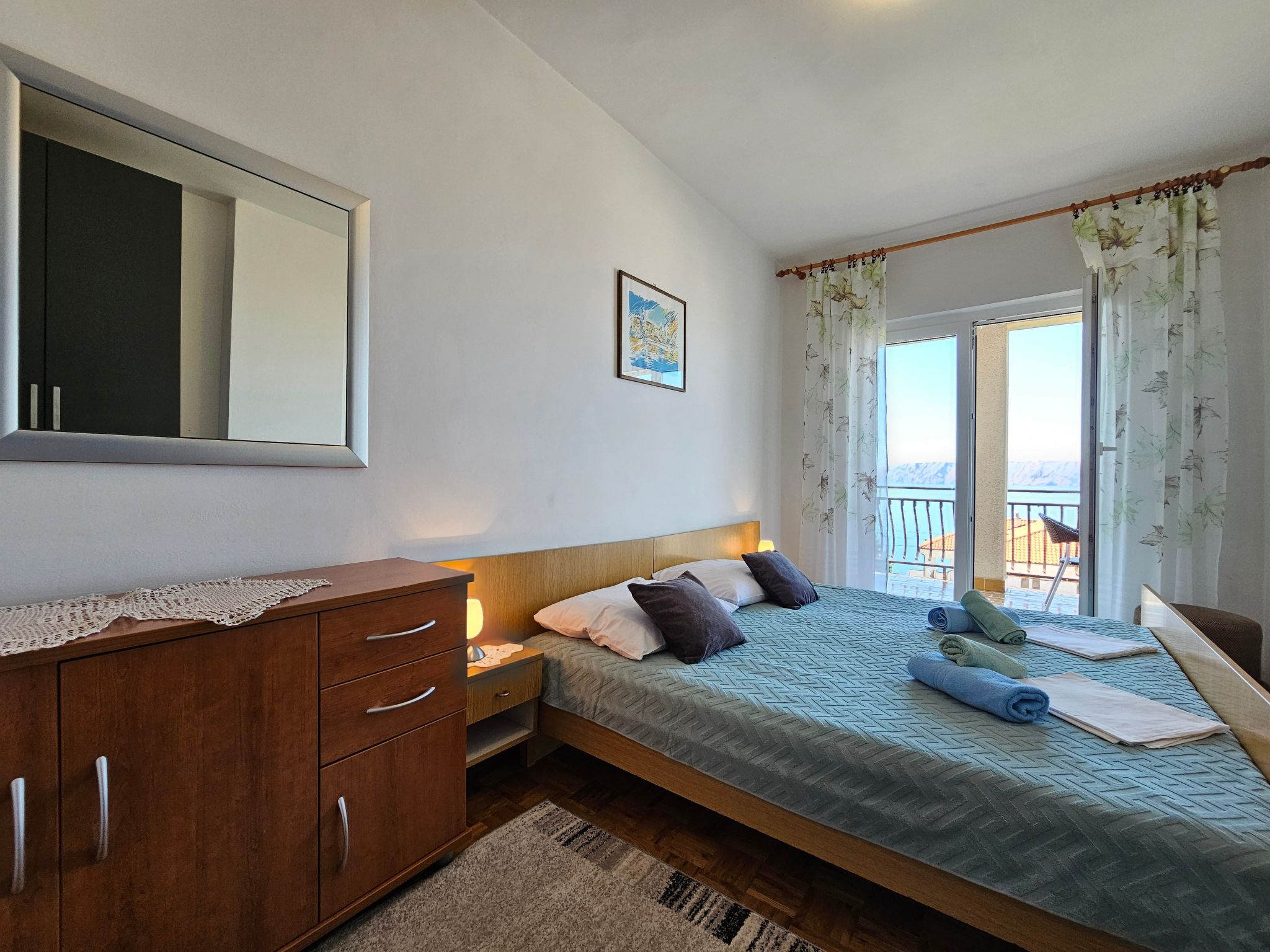 Wohnung für 7 Personen mit Terrasse und Meerblick-Binnen