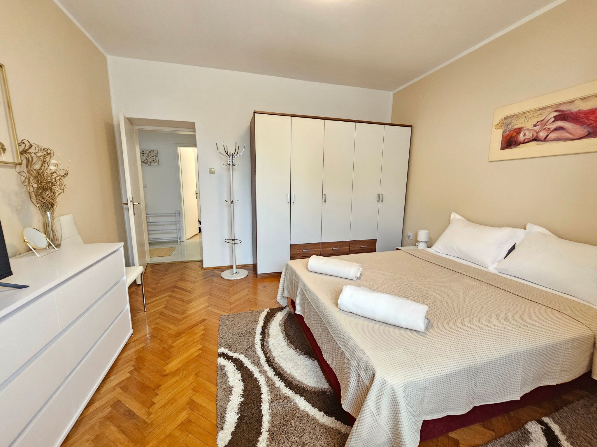 Wohnung mit Terrasse, 200m vom Strand entfernt-Binnen