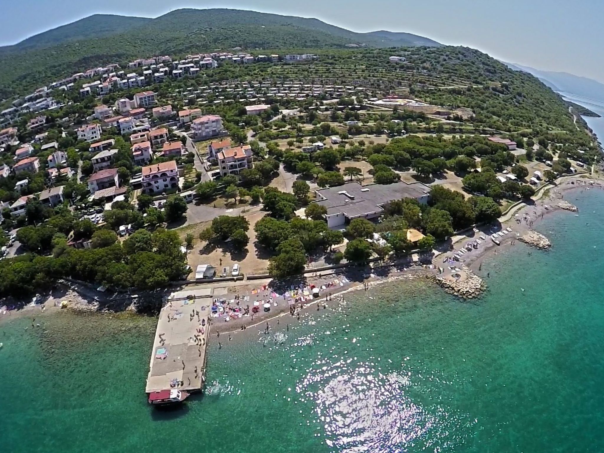 Mobilheim mit gemeinschaftlichem Pool-Dedans