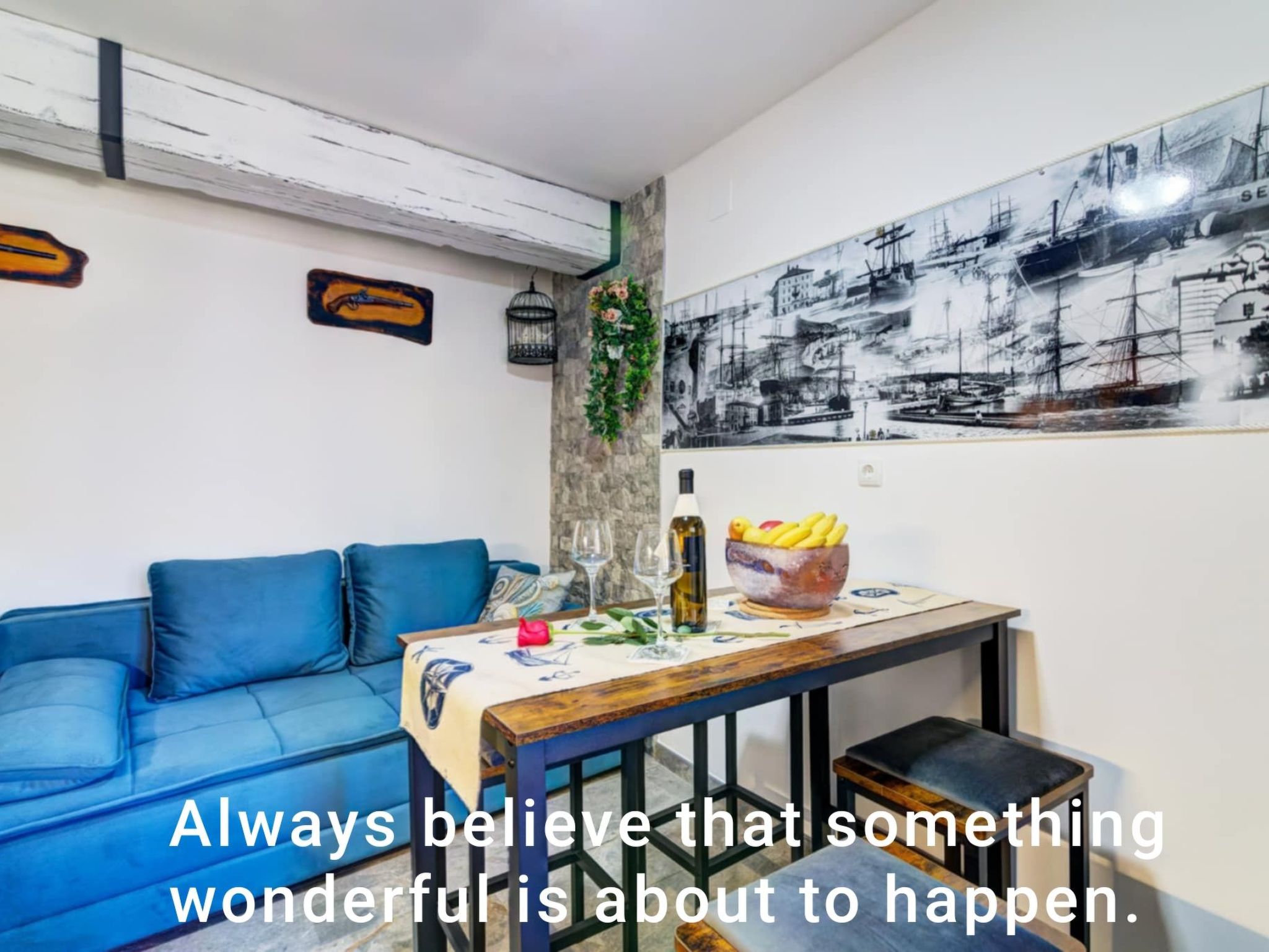 Apartment "Schiffsruder" mit Blick auf die Innenstadt