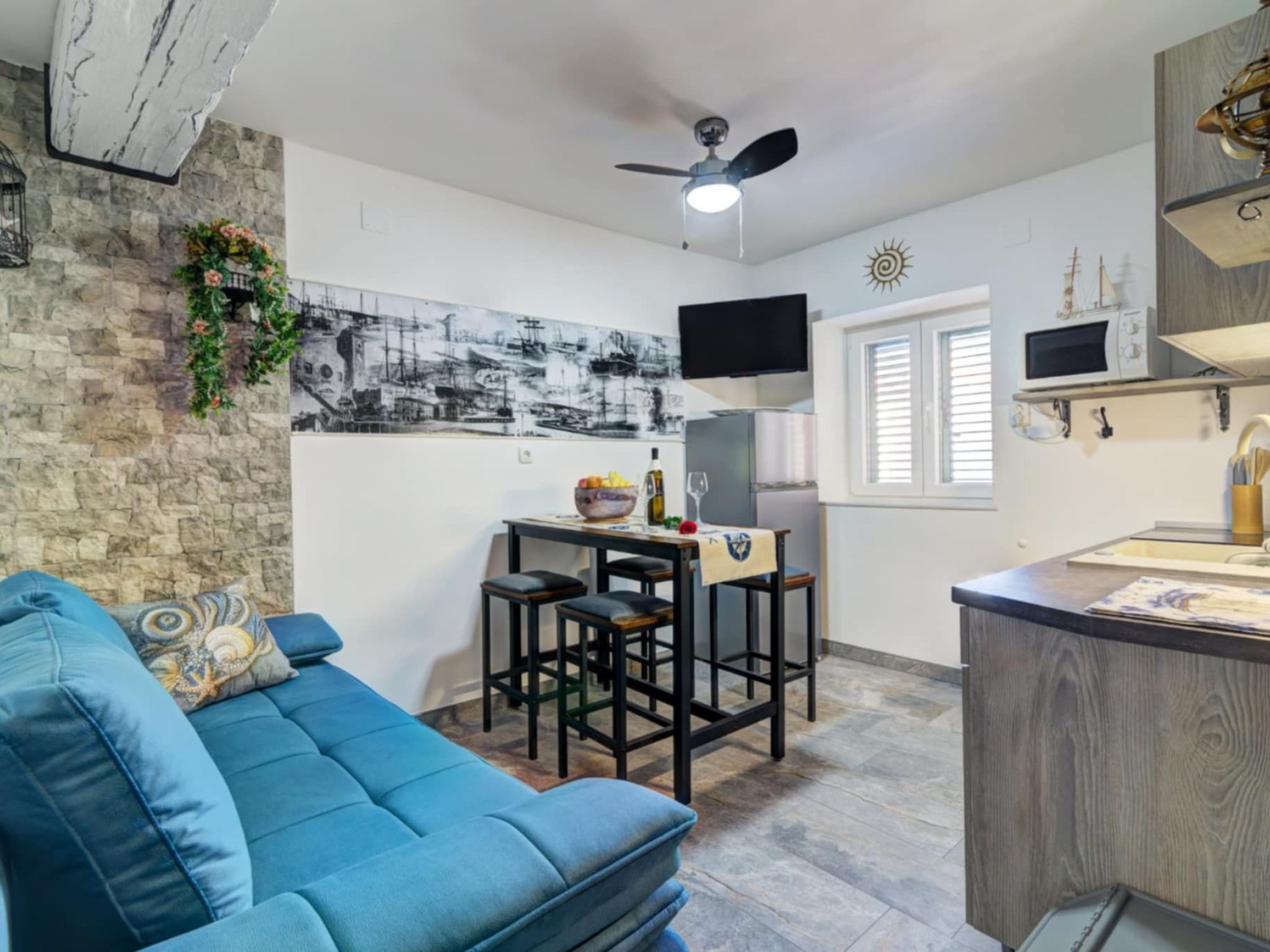 Apartment "Schiffsruder" mit Blick auf die Innenstadt-Dedans