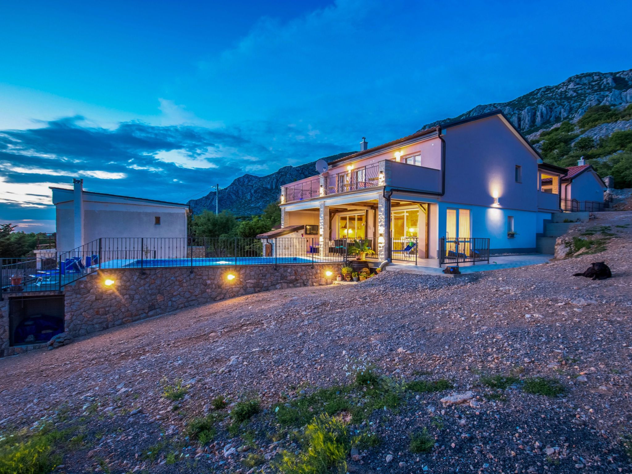 Meerblick Ferienvilla Haus Lucija mit Pool