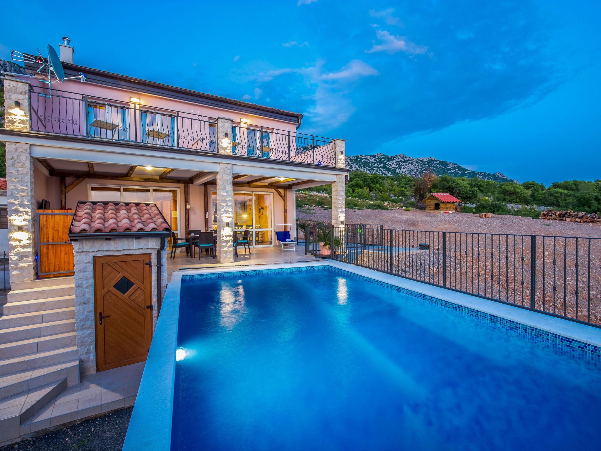 Meerblick Ferienvilla Haus Lucija mit Pool