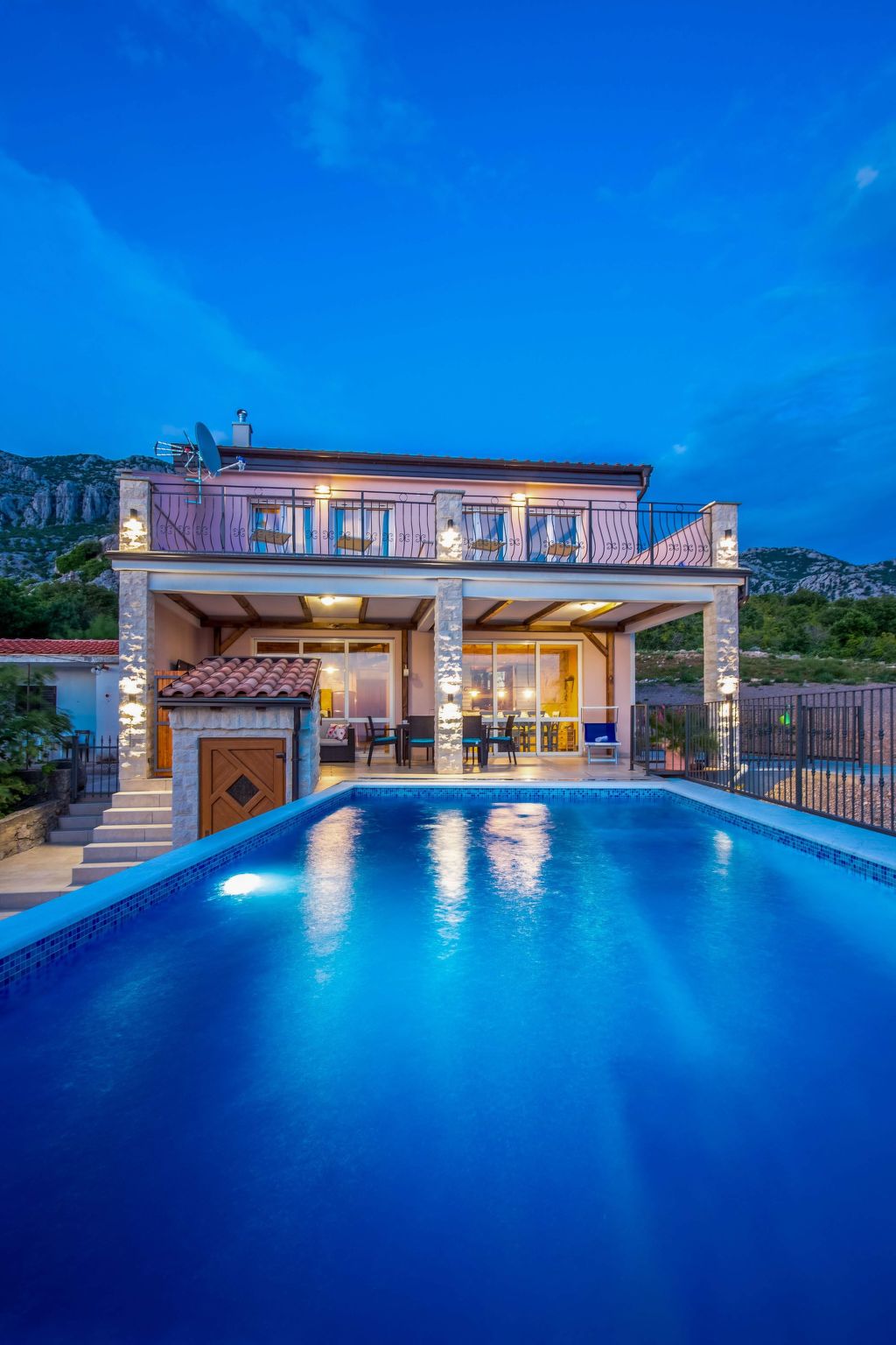 Meerblick Ferienvilla Haus Lucija mit Pool - Image-tags.info