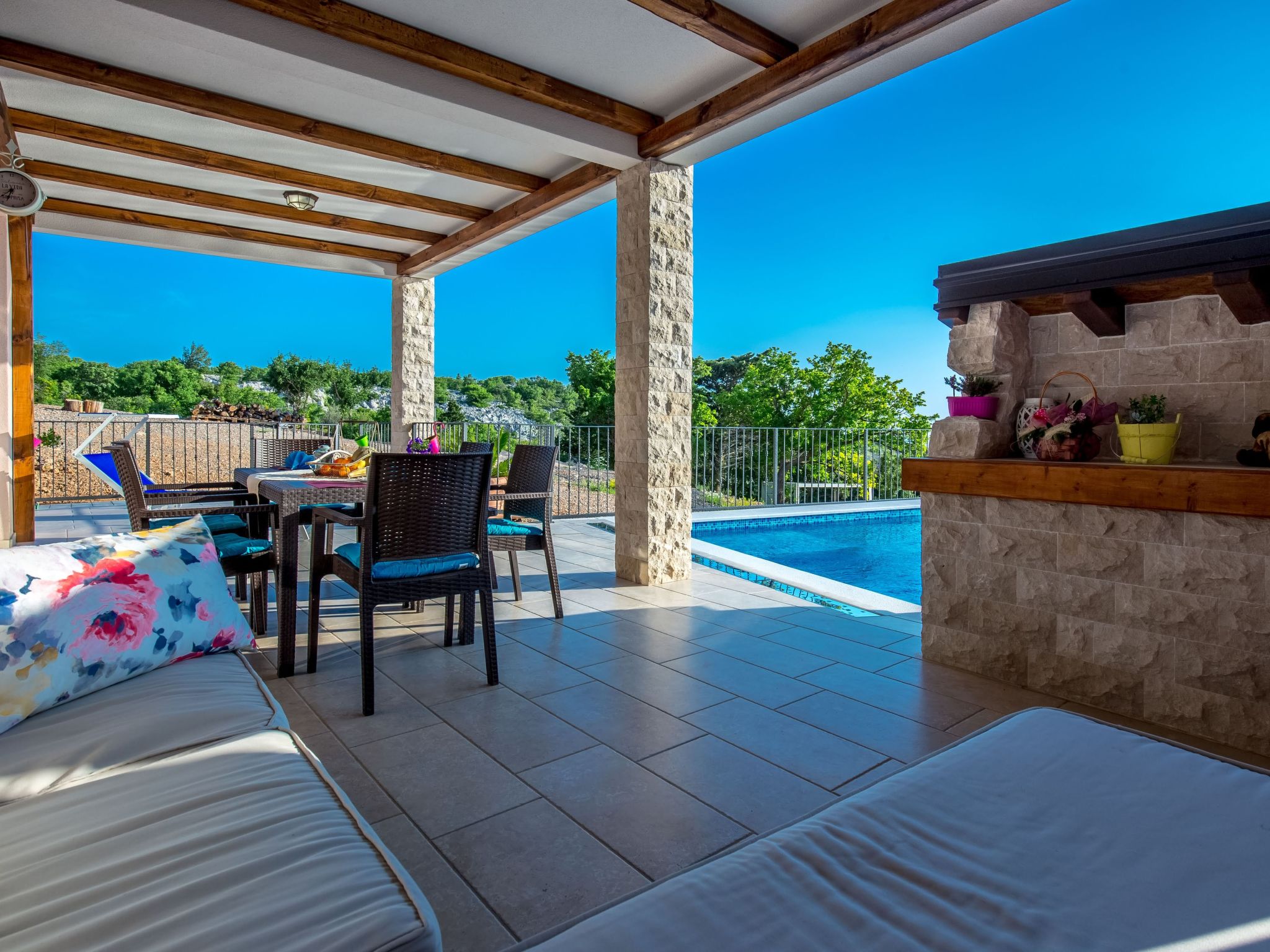 Meerblick Ferienvilla Haus Lucija mit Pool - Image-tags.info