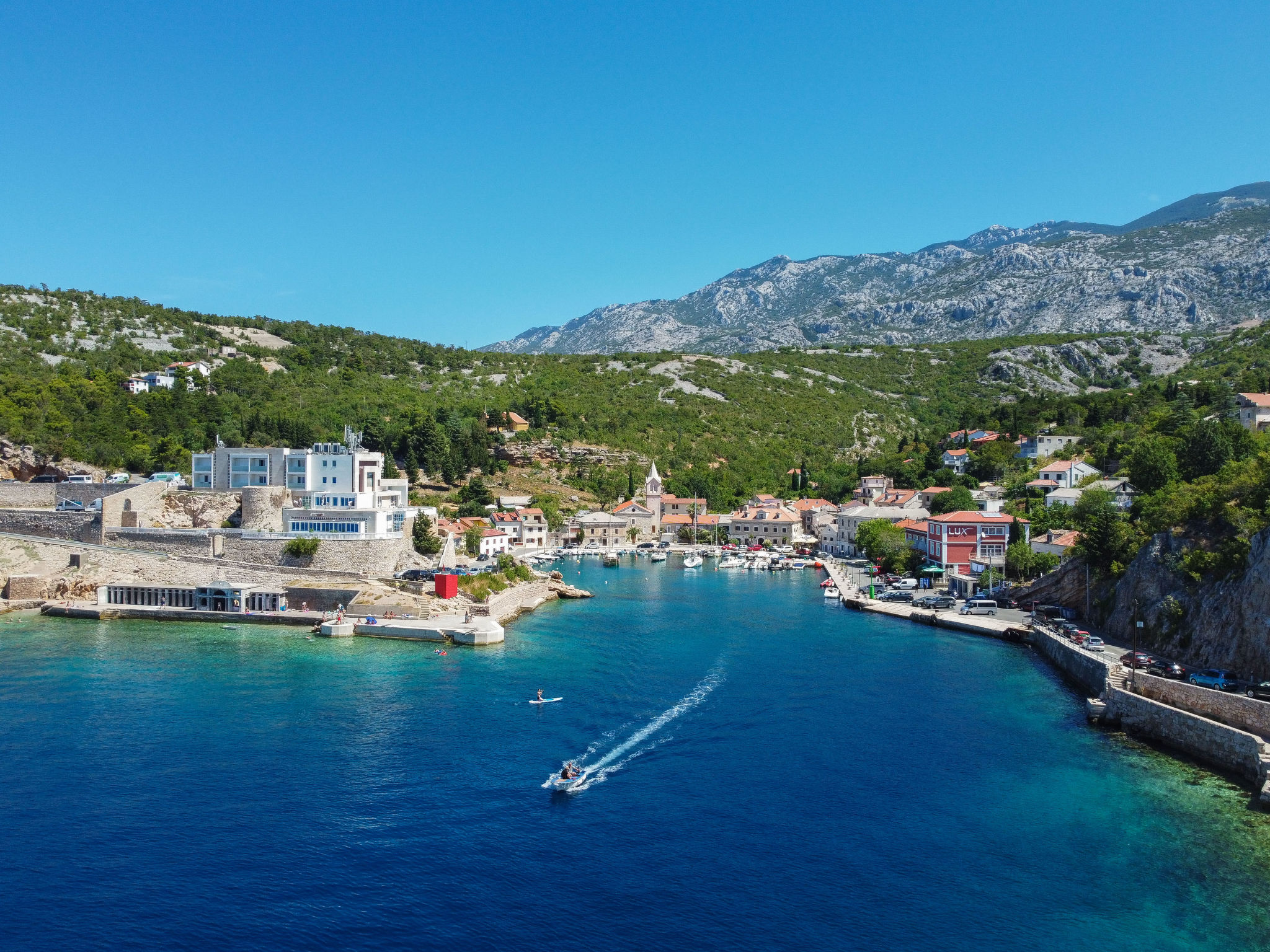 Meerblick Ferienvilla Haus Lucija mit Pool - Omgeving