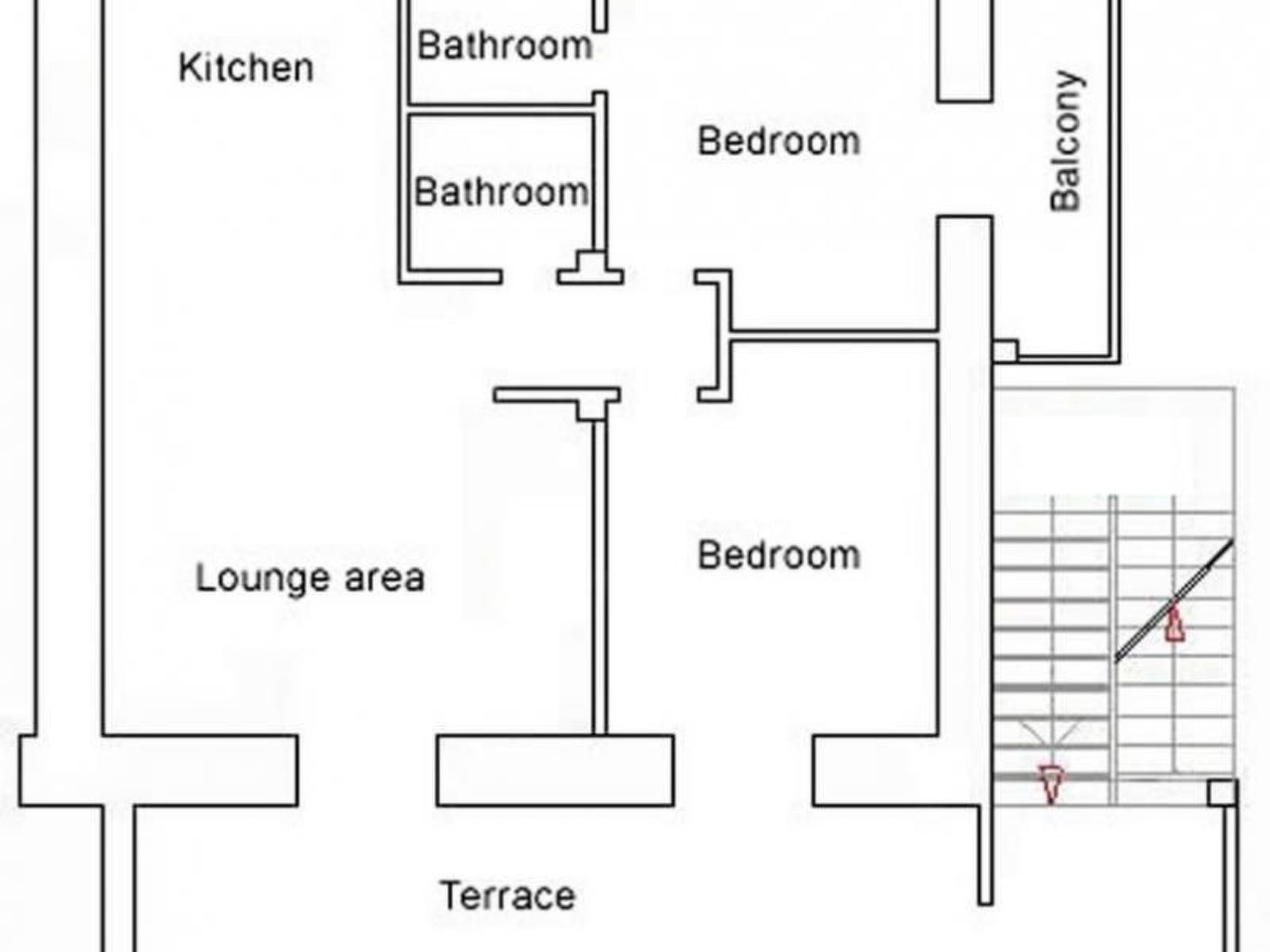 Geräumige Ferienwohnung mit Meerblick