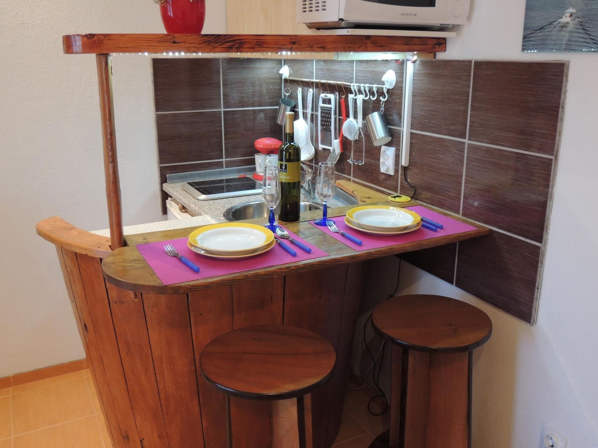 Studio für zwei Personen mit Balkon-Drinnen