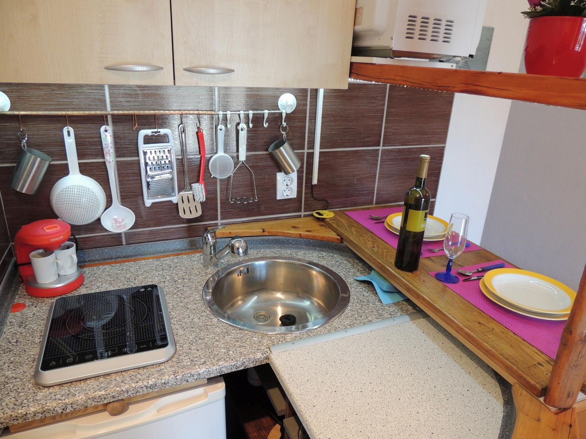 Studio für zwei Personen mit Balkon-Drinnen