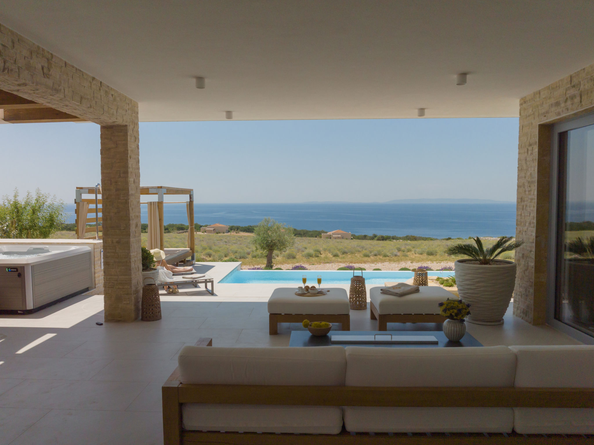 5* Luxury Seaview Villa Plant 1 with pool - Dehors