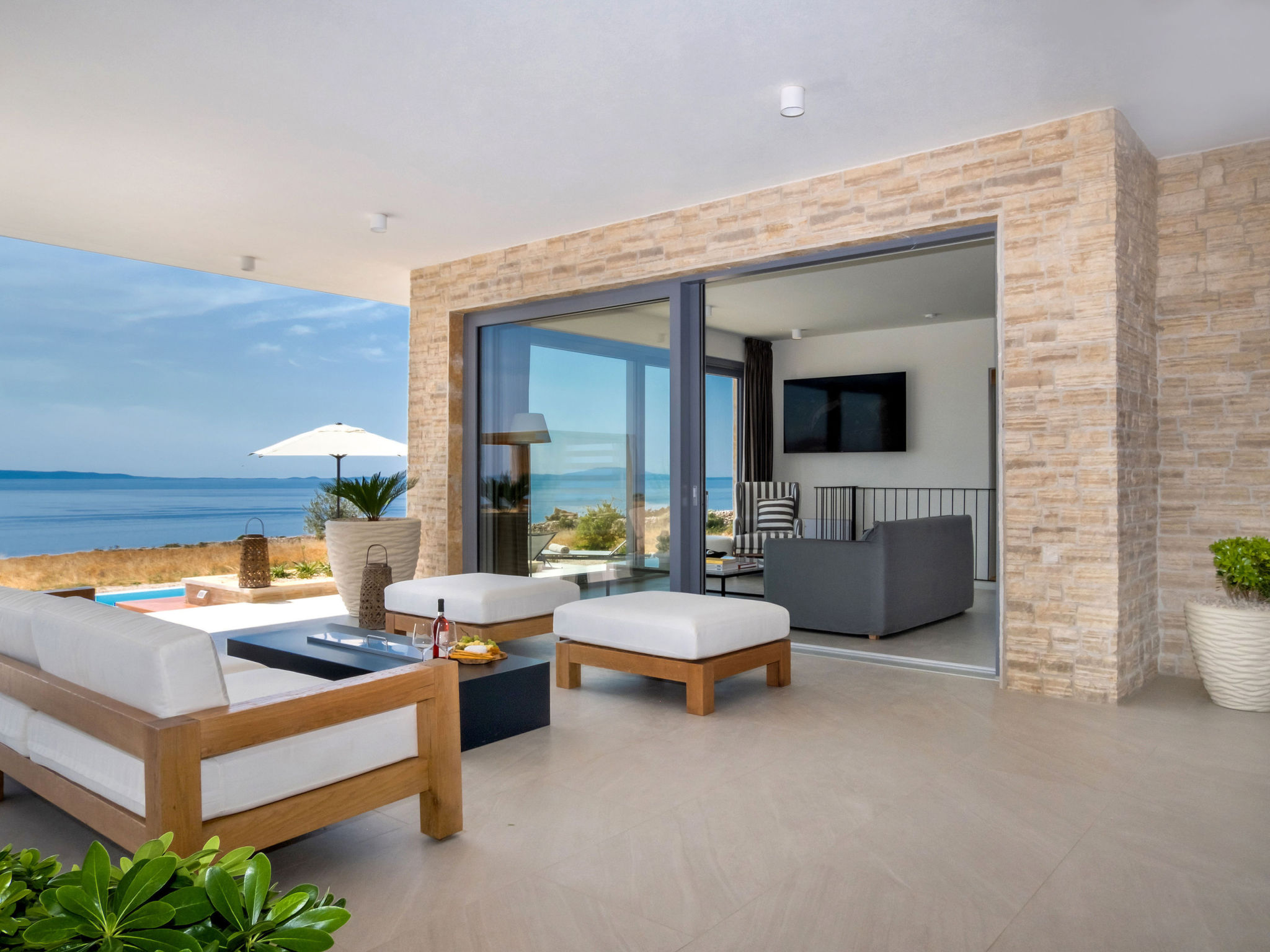 5* Luxury Seaview Villa Plant 3 with pool - Dehors