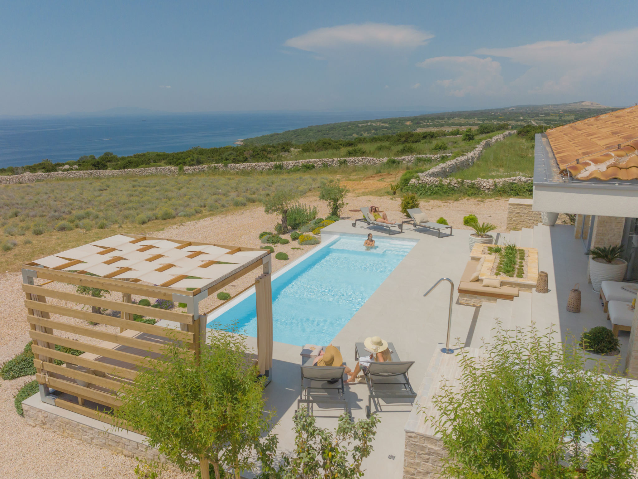 5* Luxury Seaview Villa Plant 3 with pool - Dehors