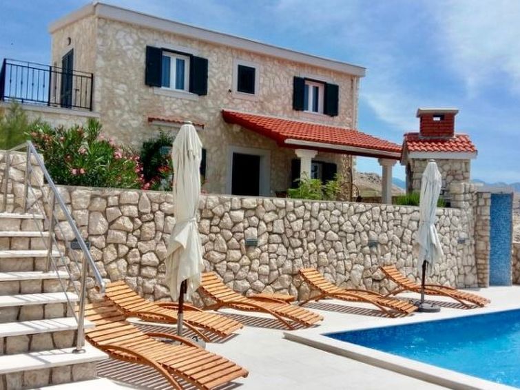 Vakantiehuis met privézwembad aan zee in Novalja, Pag in Pag/Novalja
