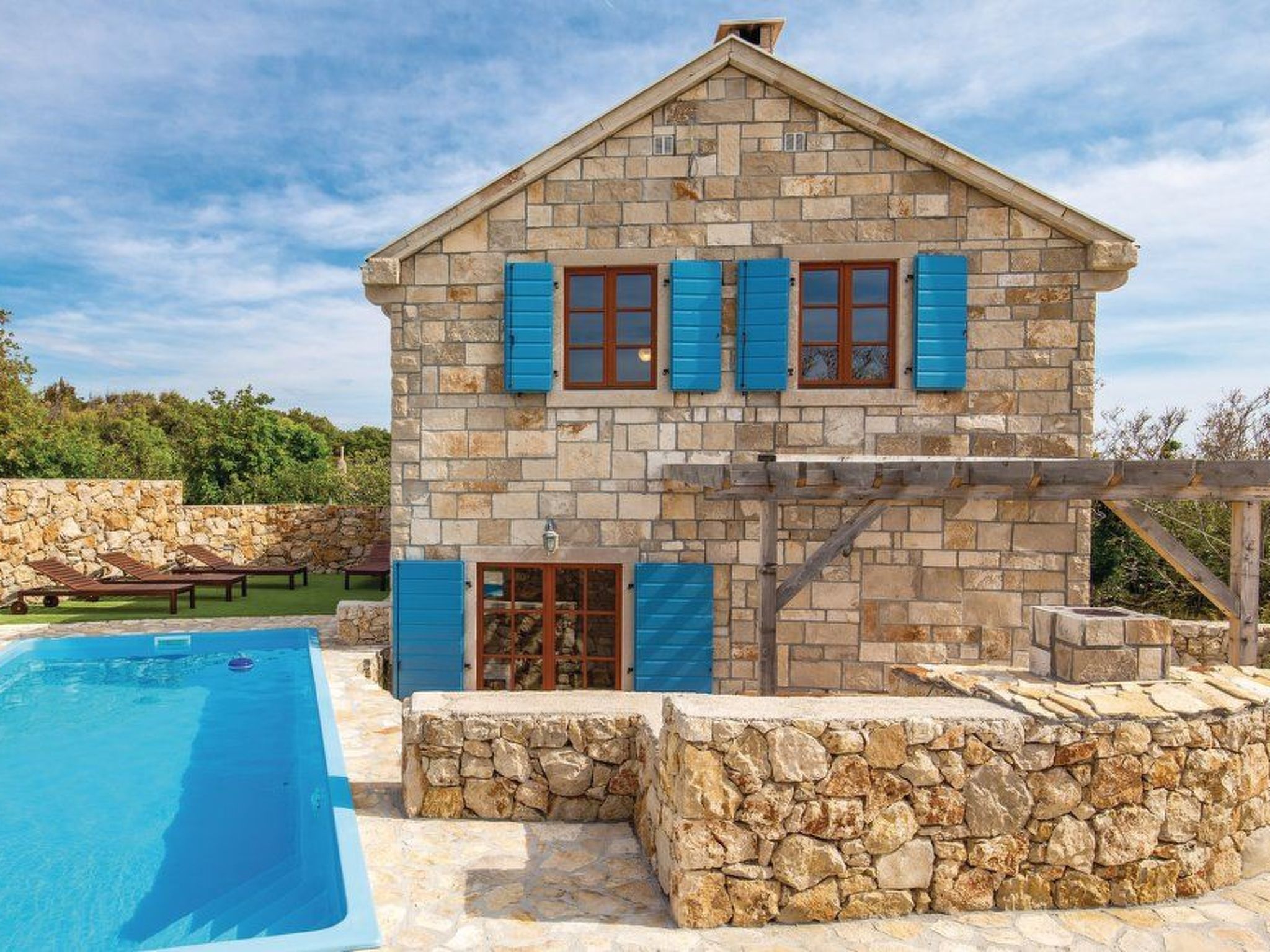 Vakantiehuis met privé zwembad in Pag/Novalja (Kroatië) voor 5 personen