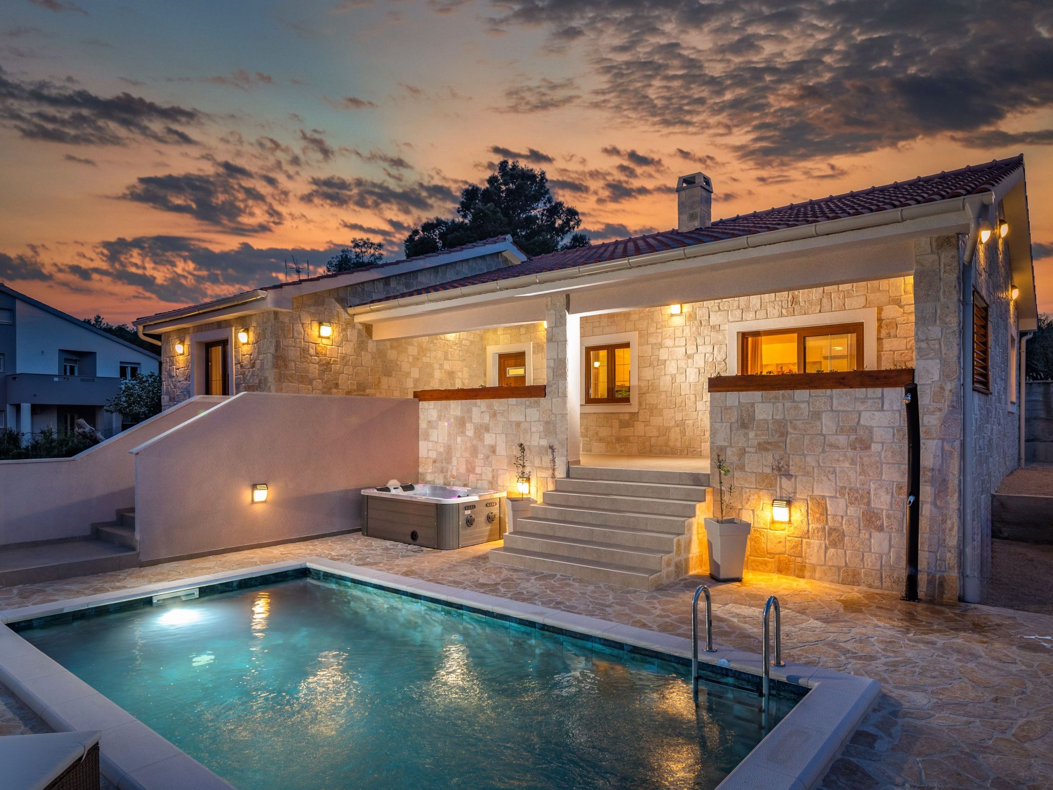 Vakantiehuis met privé zwembad in Pridraga (Kroatië) voor 4 personen