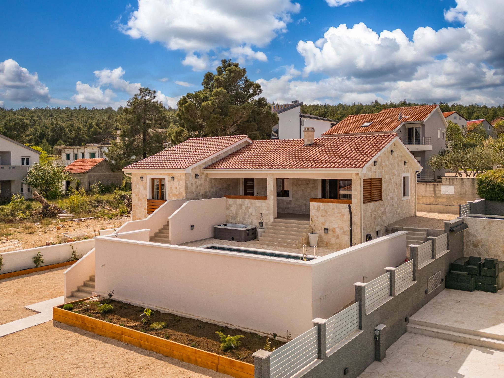 In Pridraga mit Privatem Pool - Dedans