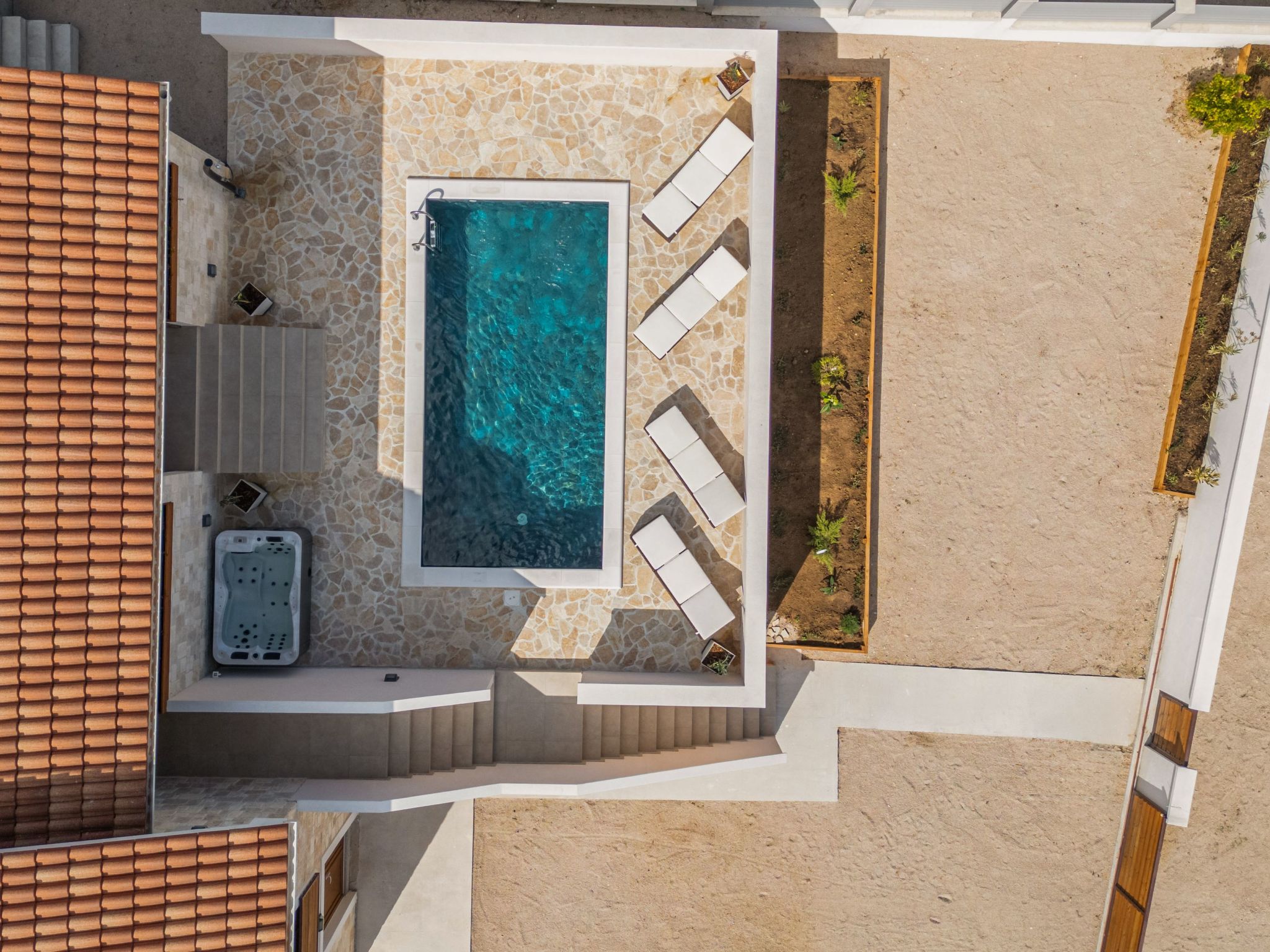 In Pridraga mit Privatem Pool - Dedans