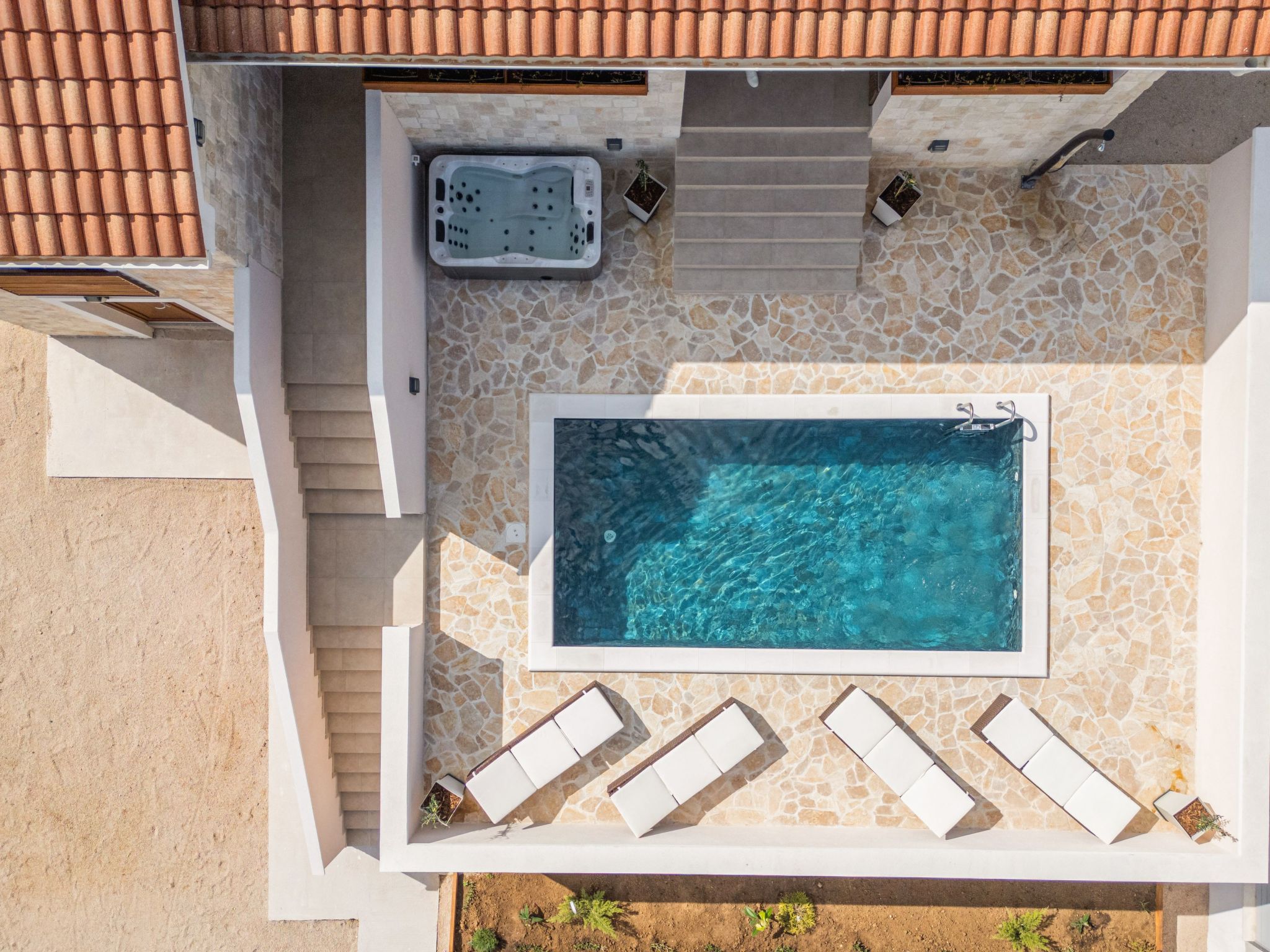 In Pridraga mit Privatem Pool - Dedans