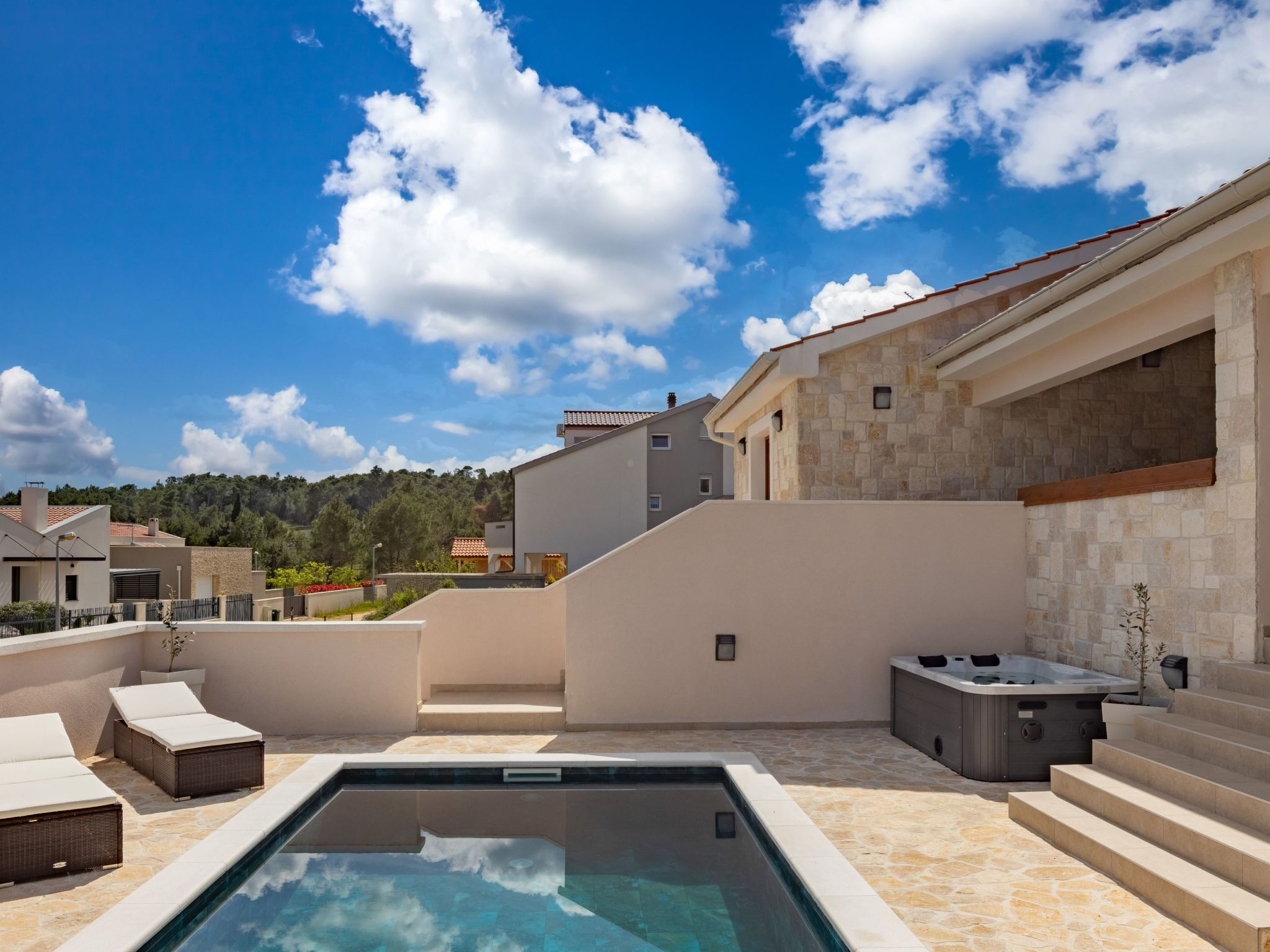 In Pridraga mit Privatem Pool - Dedans