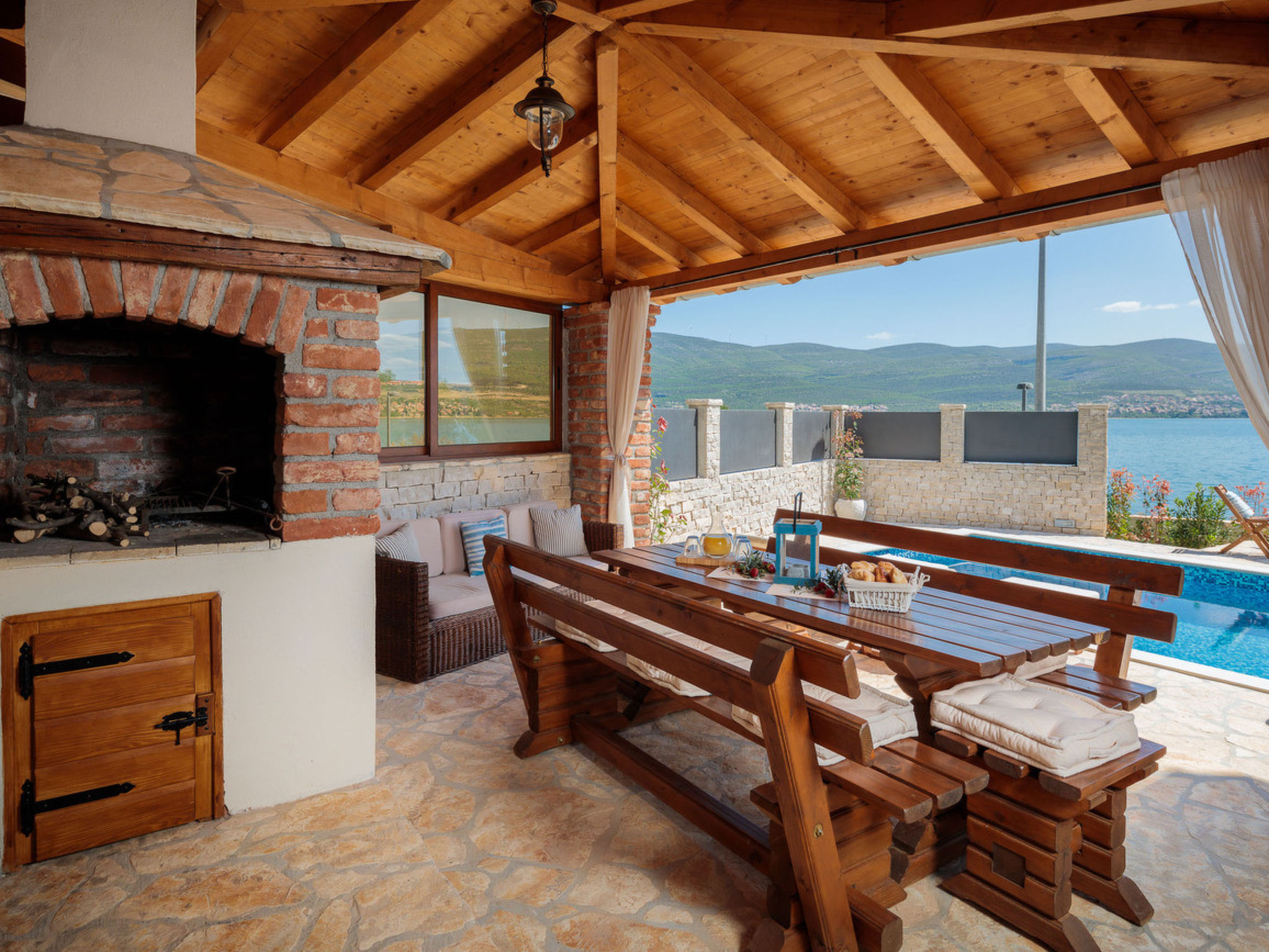 Beachfront villa Noa with heated pool