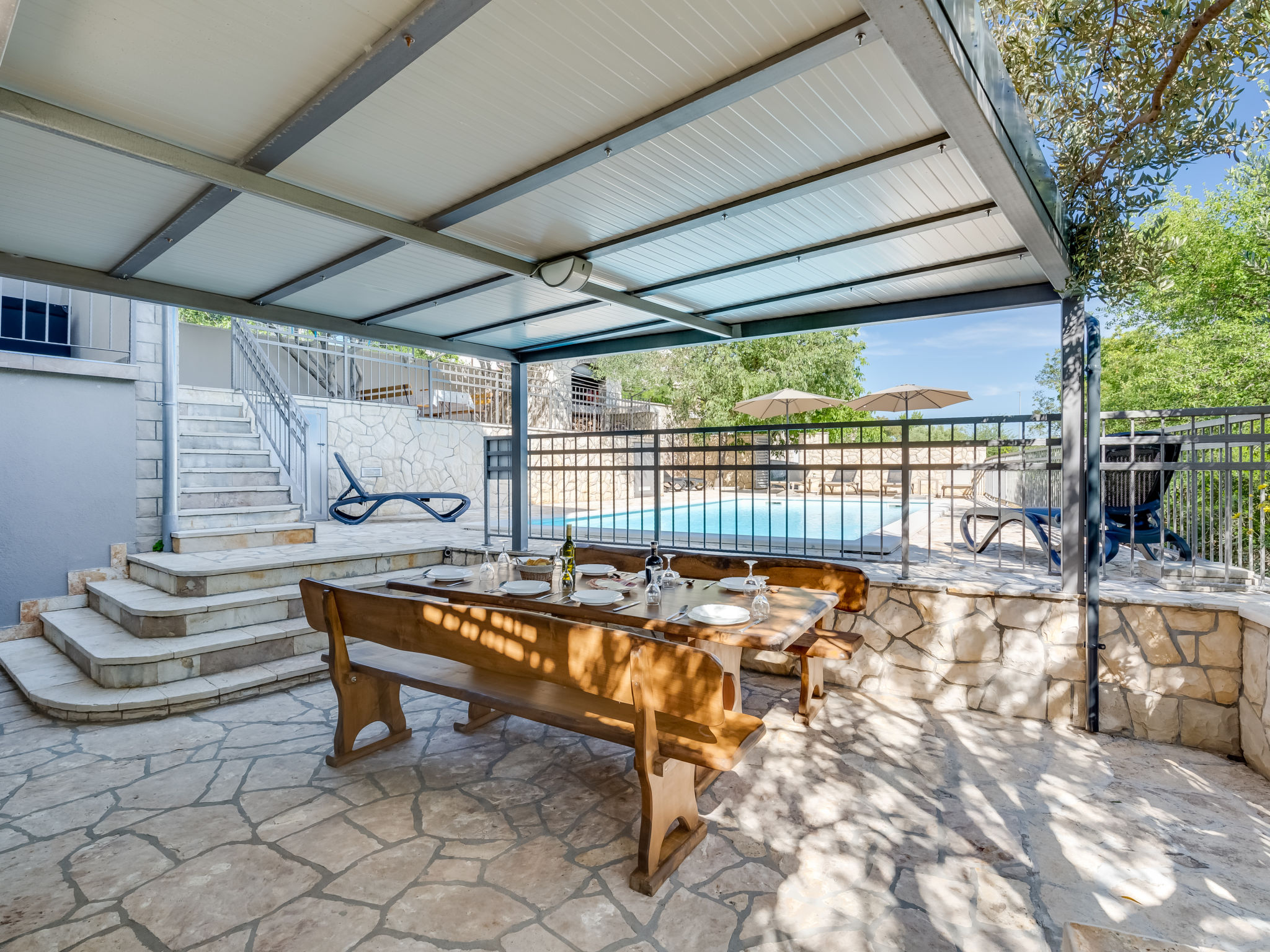 Appartement Relax in Maslenica: 150m van zee met zwembad - foto 25