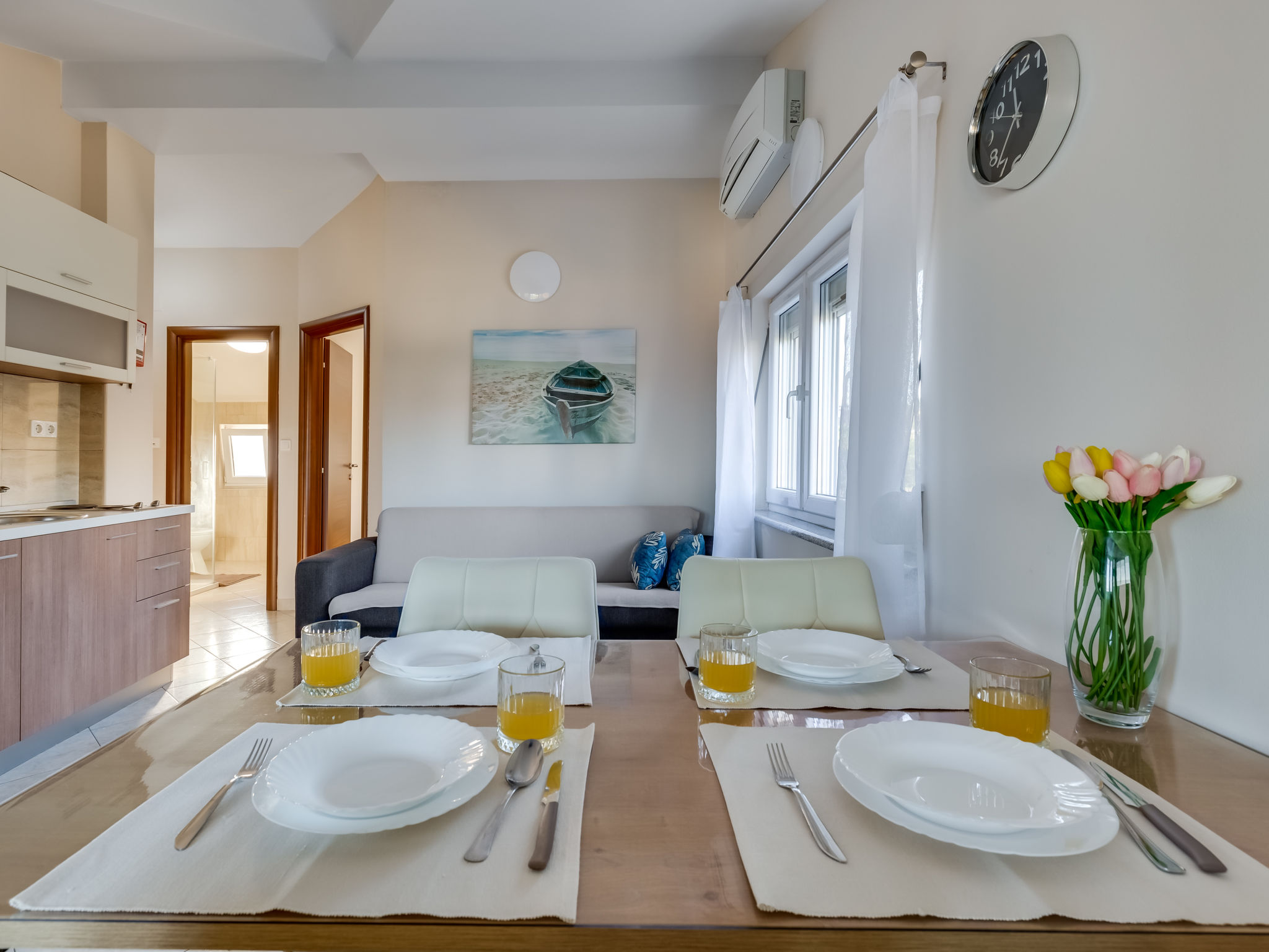 Appartement Relax in Maslenica: 150m van zee met zwembad - foto 8