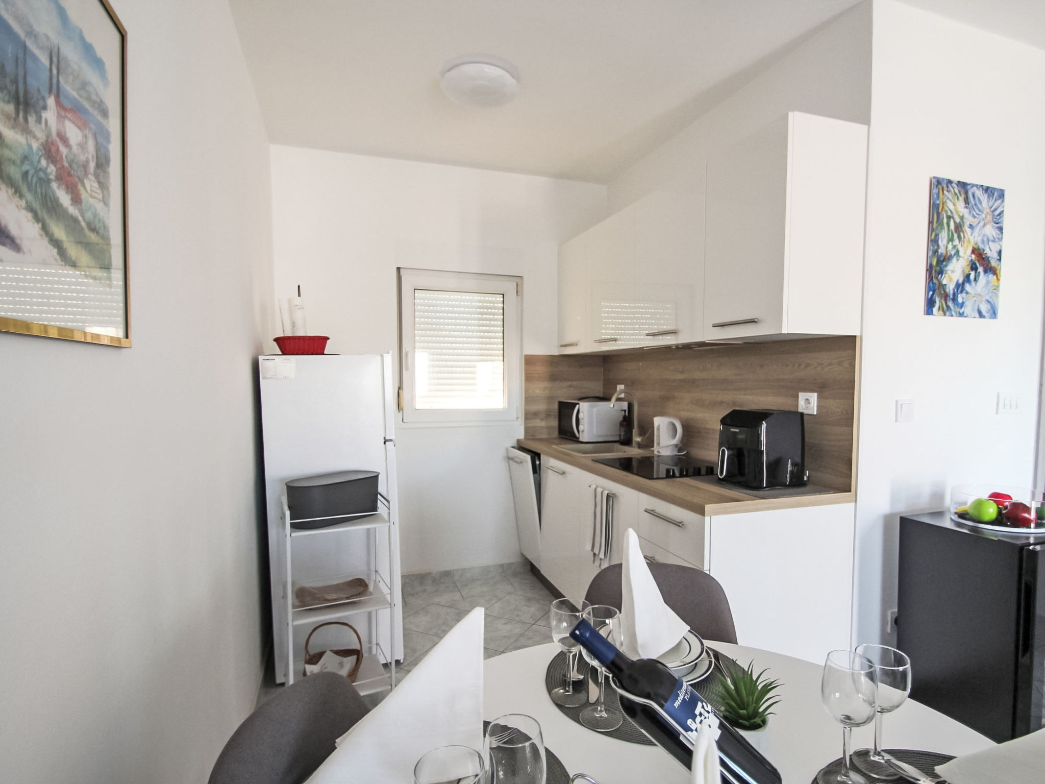 Apartment with heated pool on island Vir - Drinnen