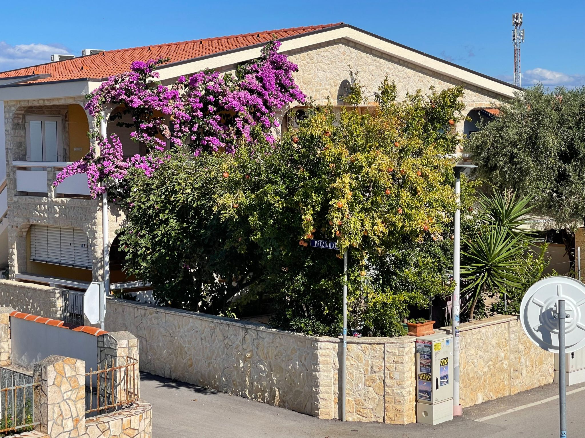 Vakantiehuis met omheinde tuin in Vir (Kroatië) 1 hond is welkom