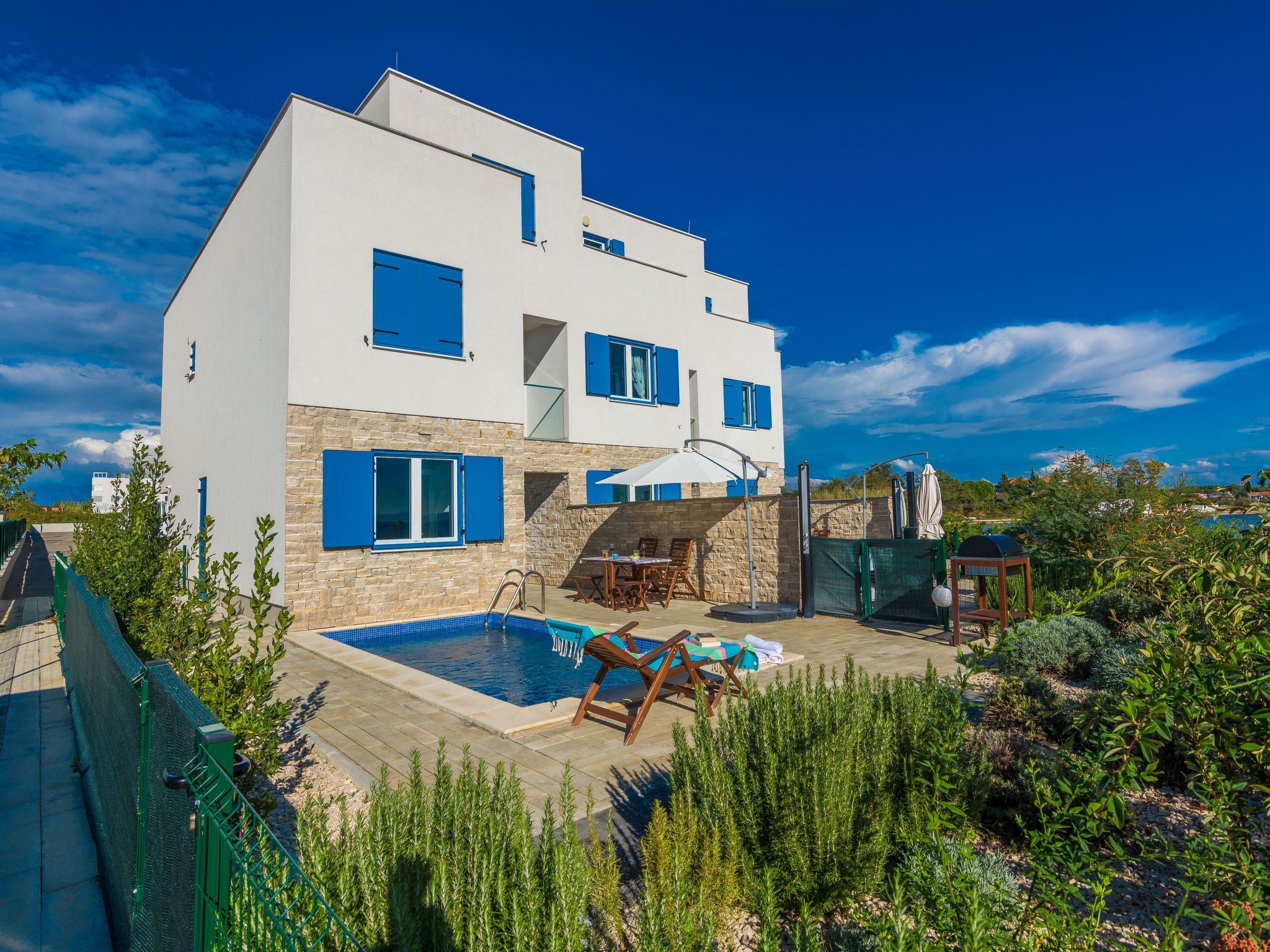 Vakantiehuis met privé zwembad in Privlaka (Kroatië) voor 8 personen