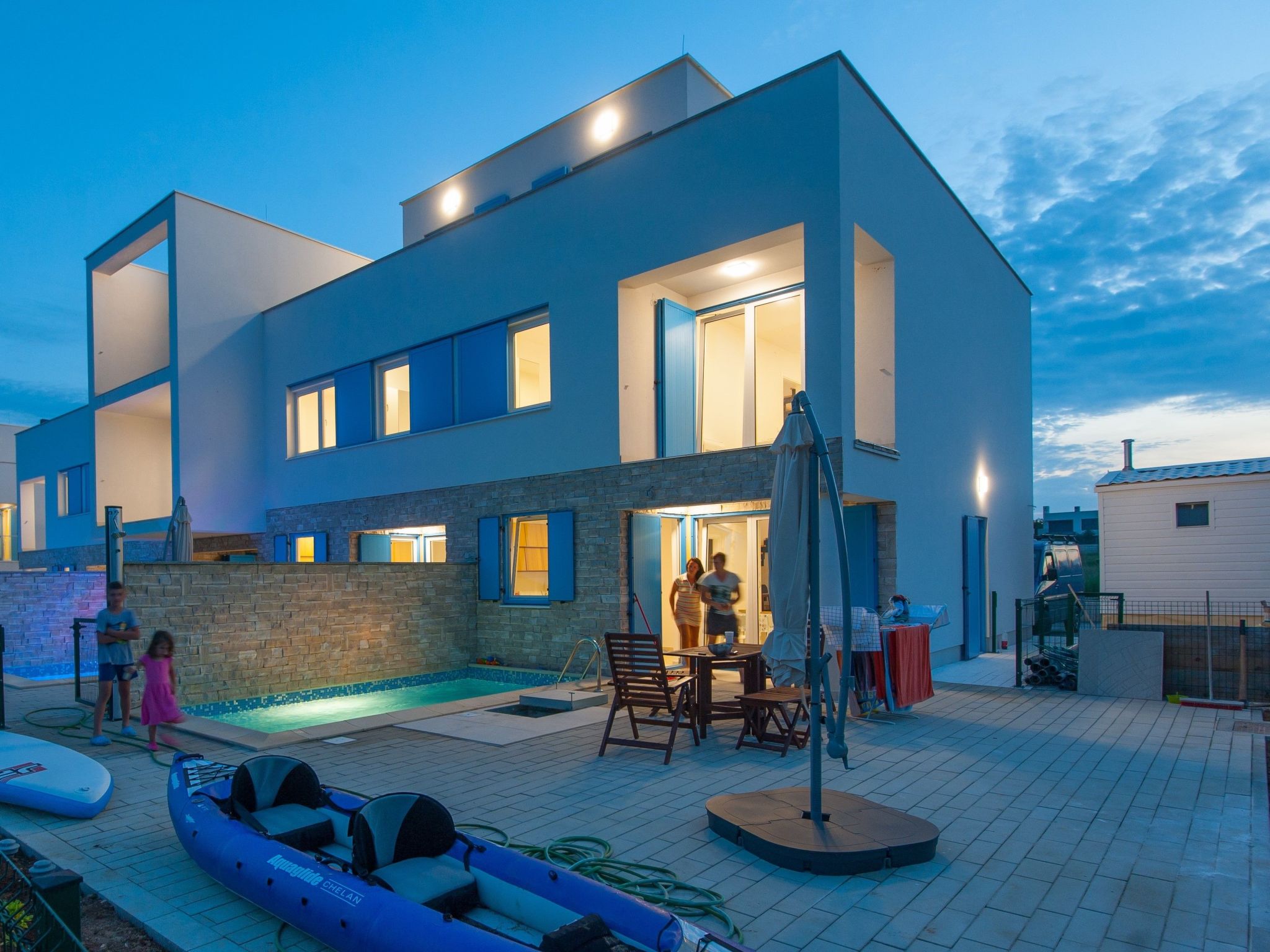 Vakantiehuis met privé zwembad in Privlaka (Kroatië) voor 8 personen