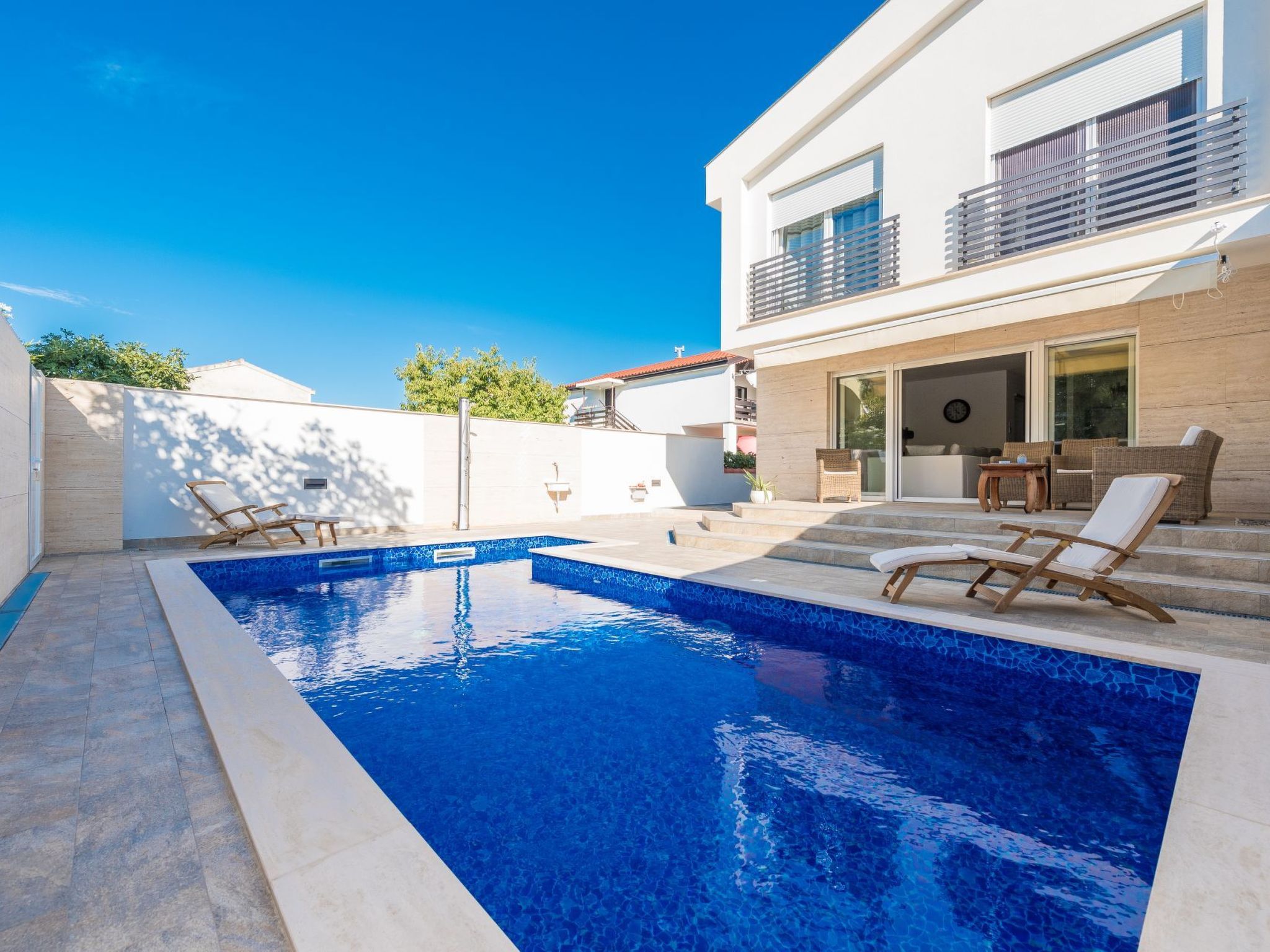 Vakantiehuis met privé zwembad in Privlaka (Kroatië) voor 8 personen