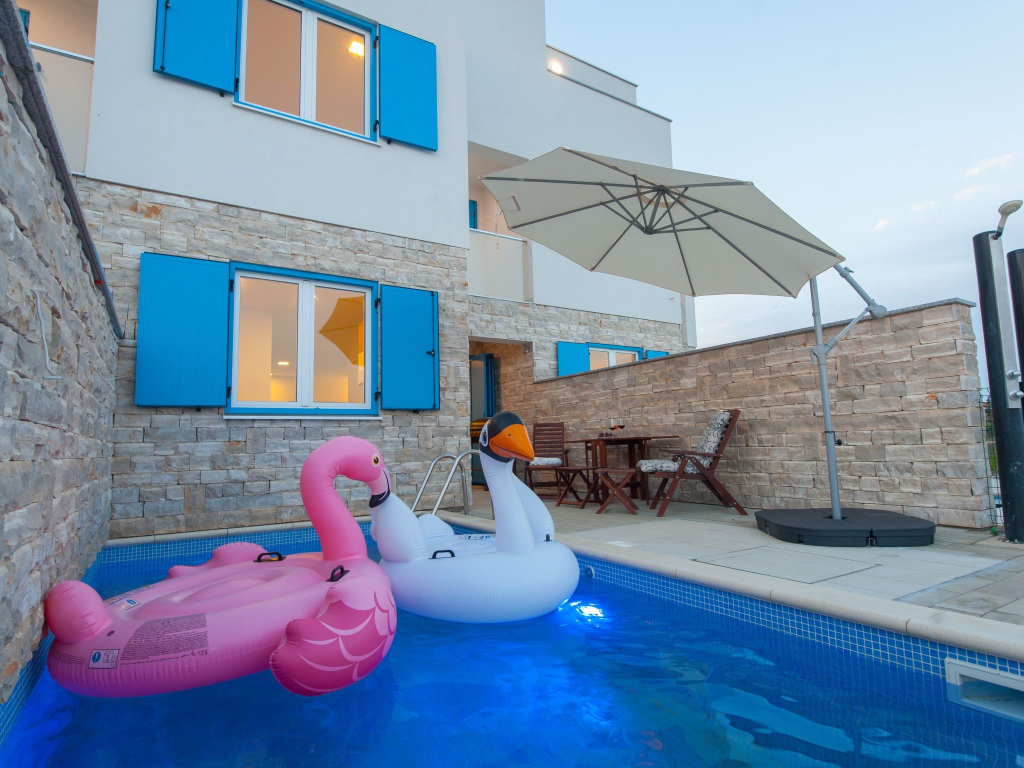 In Privlaka mit Privatem Pool und Panoramablick
