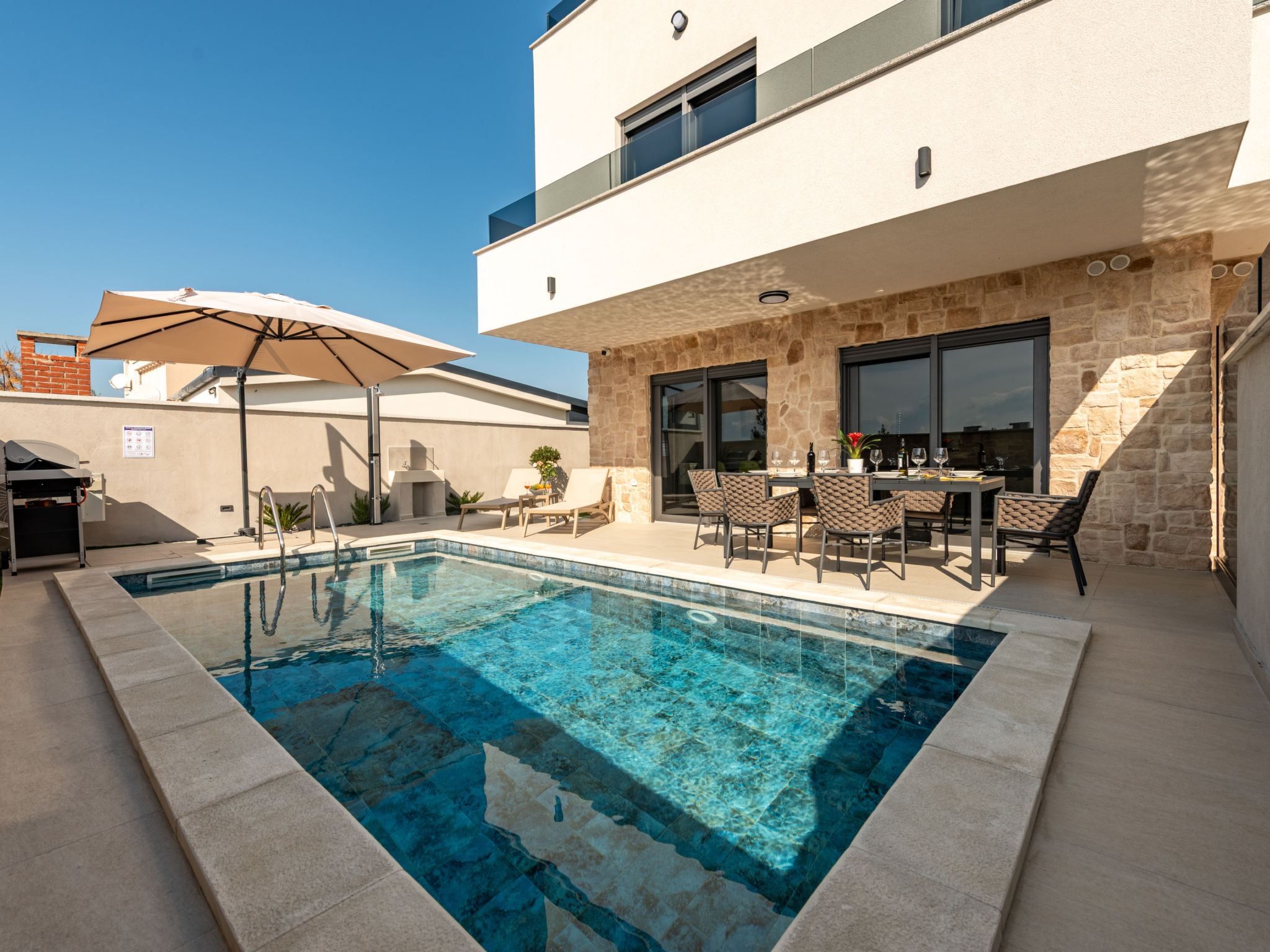 Seaview Villa Mar with pool, jacuzzi and sauna