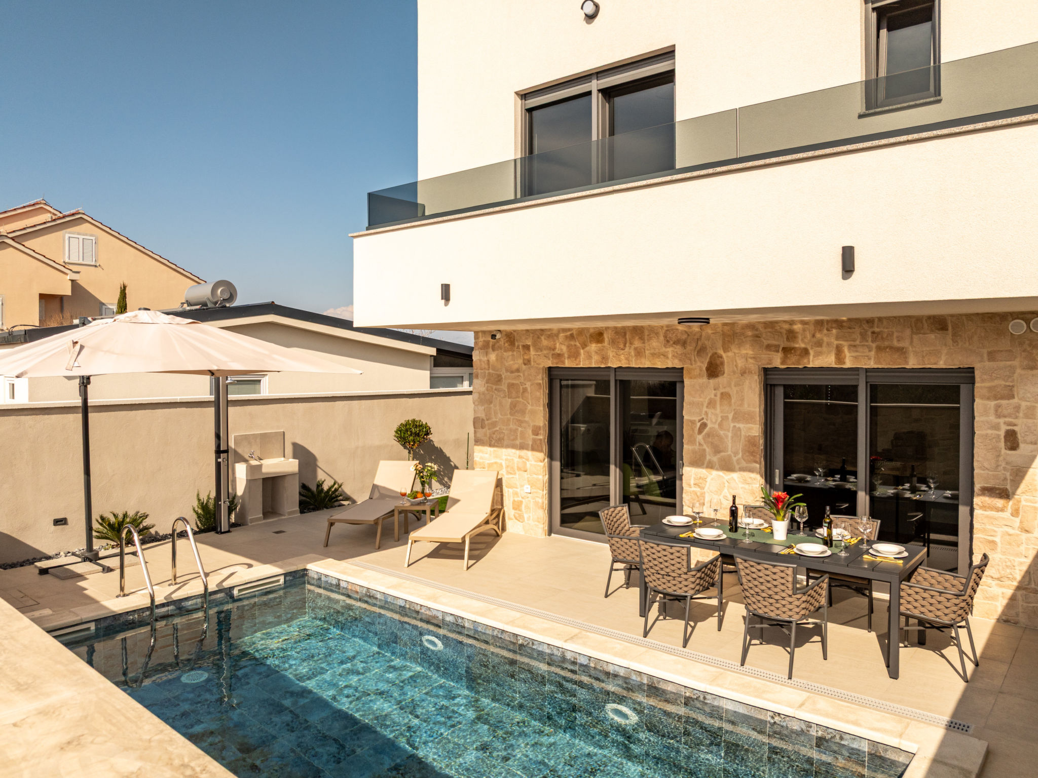 Seaview Villa Mar with pool, jacuzzi and sauna - Buiten