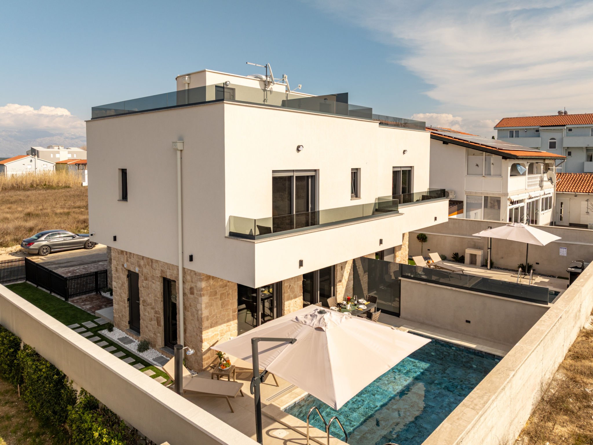 Seaview Villa Mar with pool, jacuzzi and sauna - Buiten