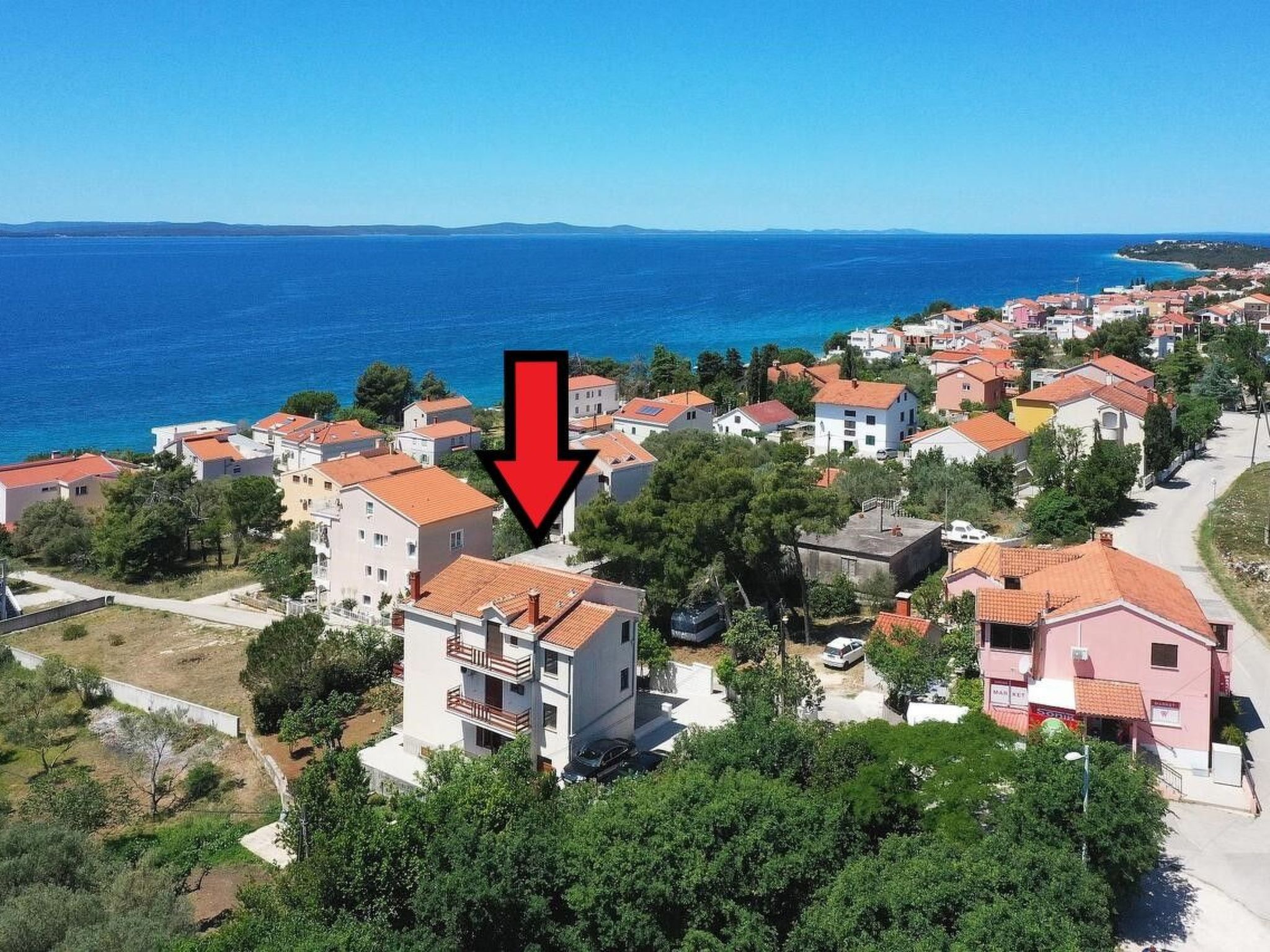 Appartement in Kožino mit Garten, Terrasse und Grill-Binnen