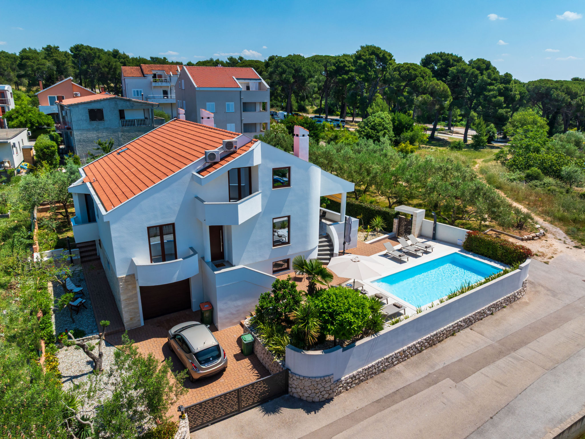Seaview Villa Tia with pool