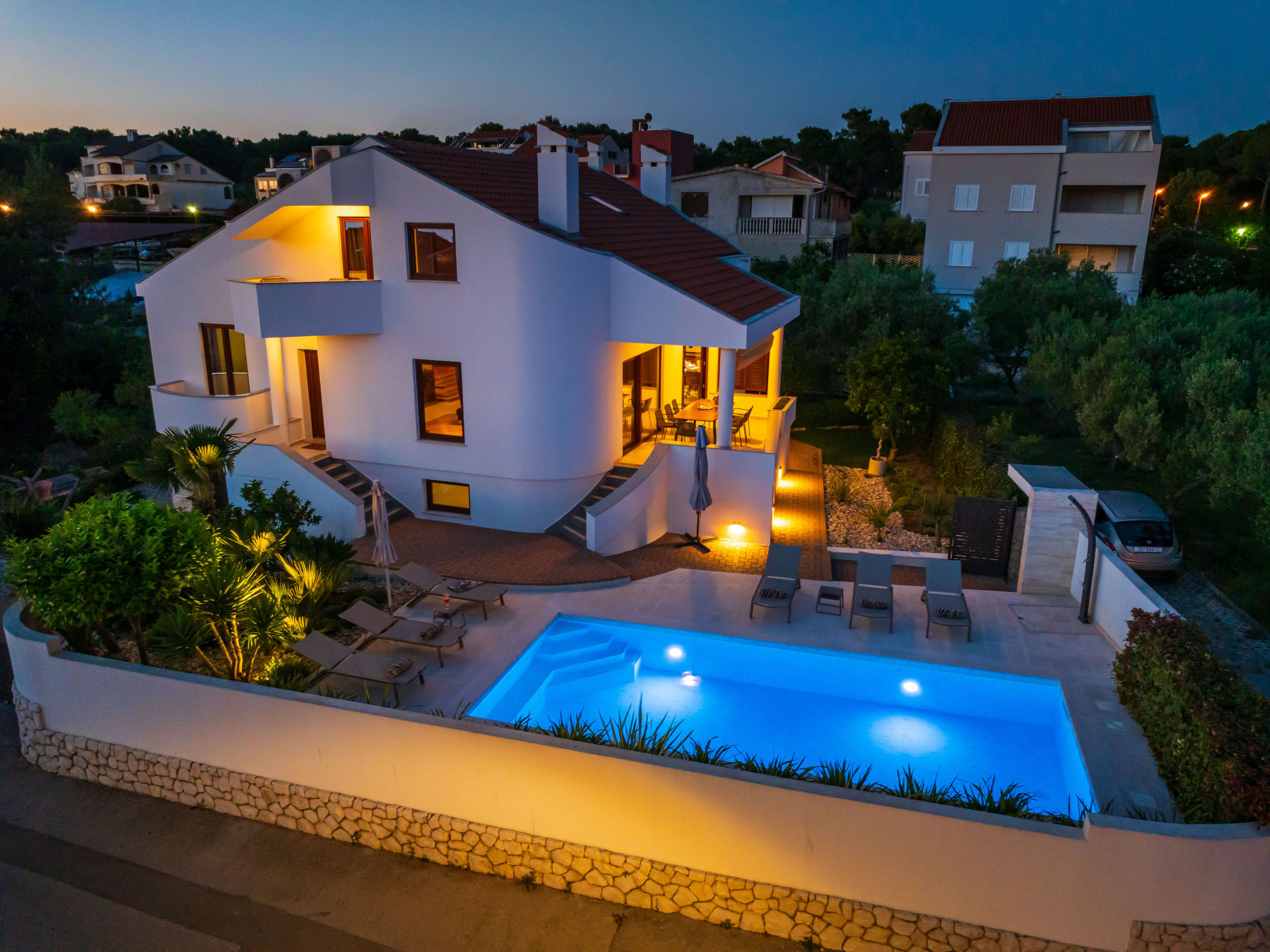 Seaview Villa Tia with pool - Buiten