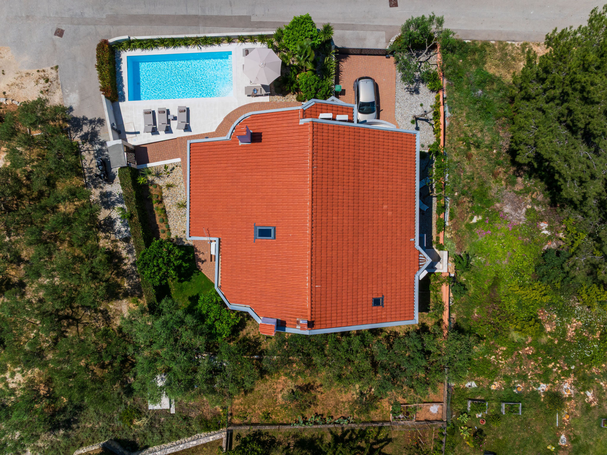 Seaview Villa Tia with pool - Buiten