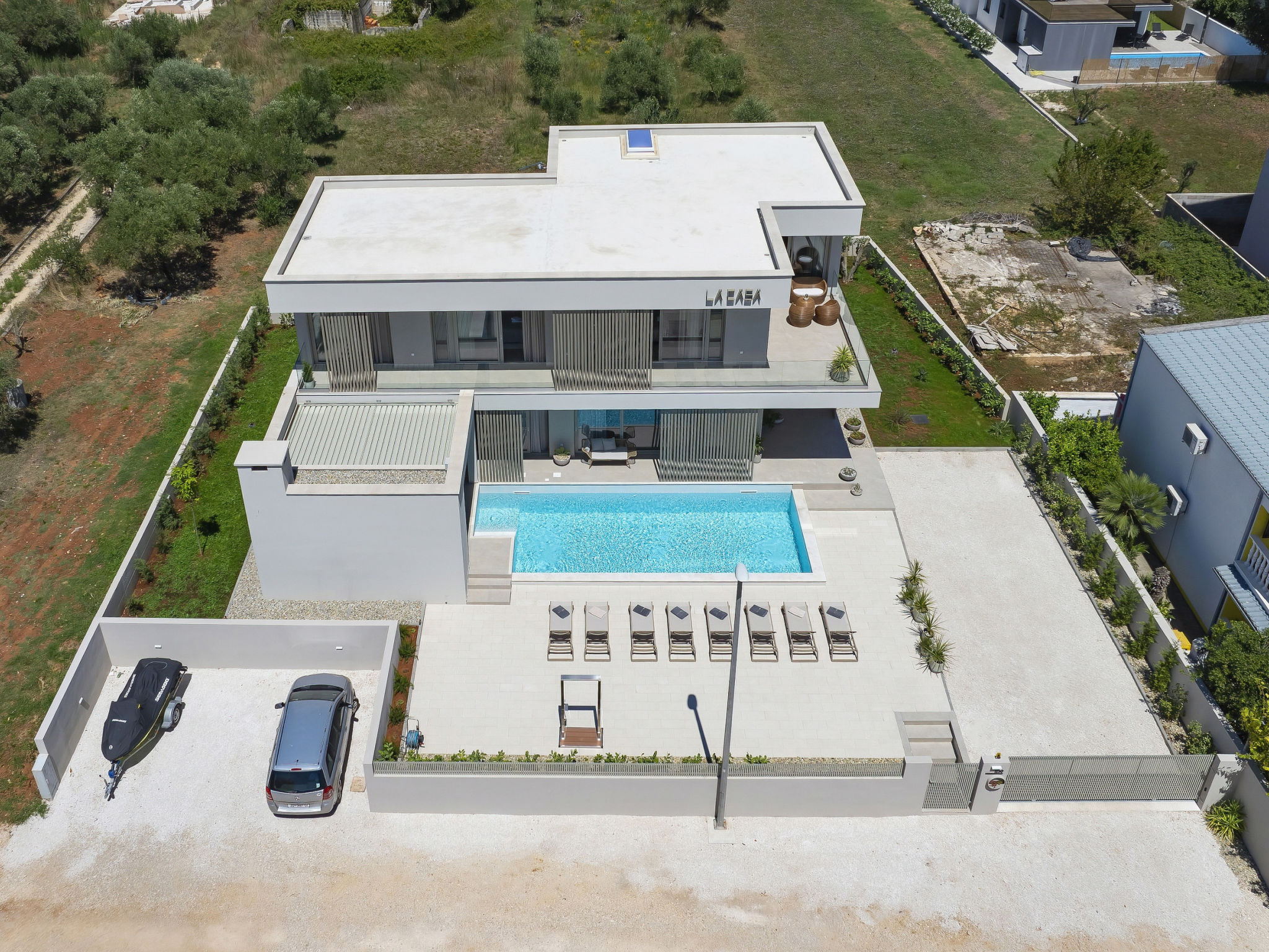 5* Luxury villa La Casa with heated pool and sauna - Buiten
