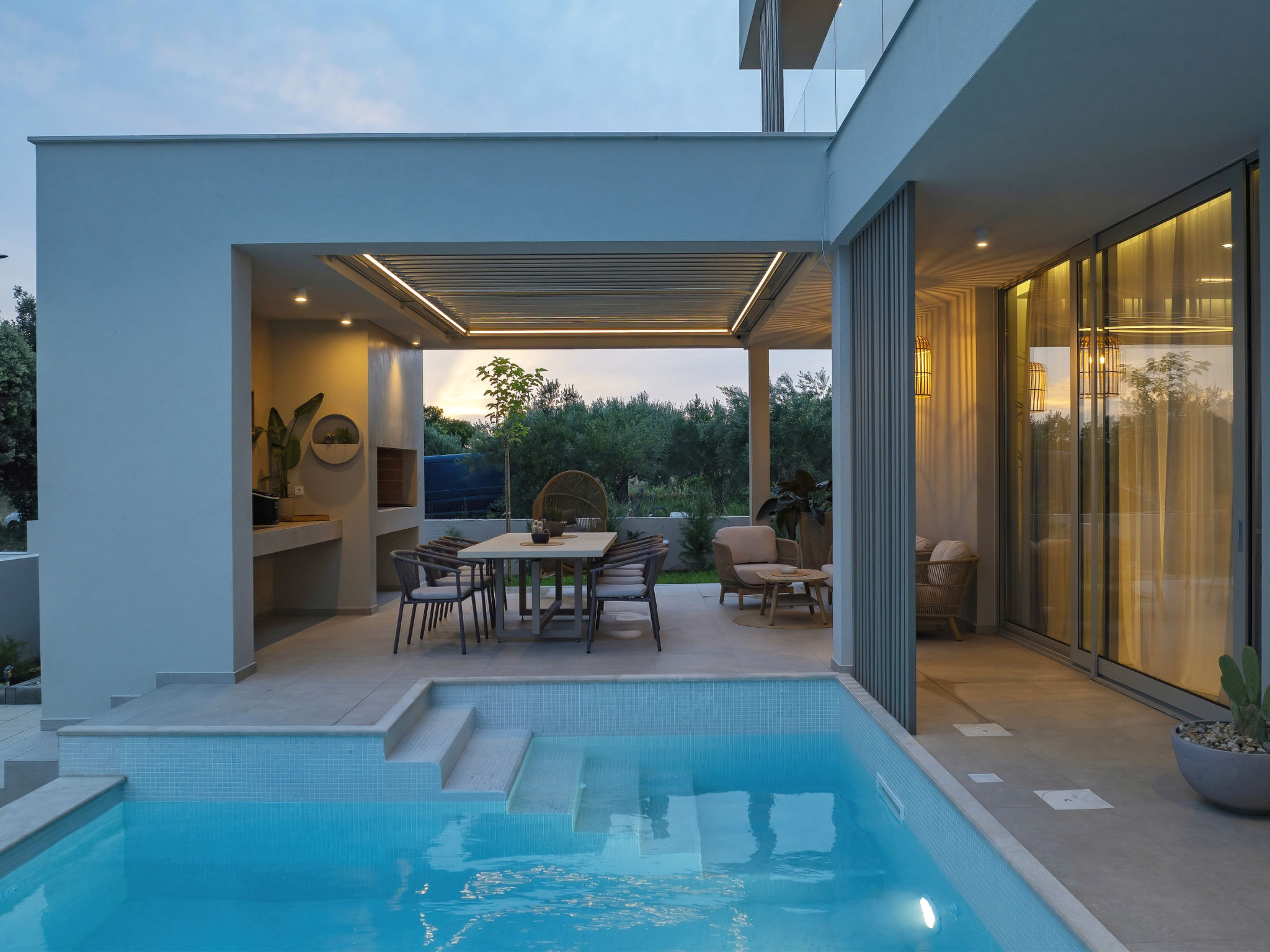 5* Luxury villa La Casa with heated pool and sauna - Buiten